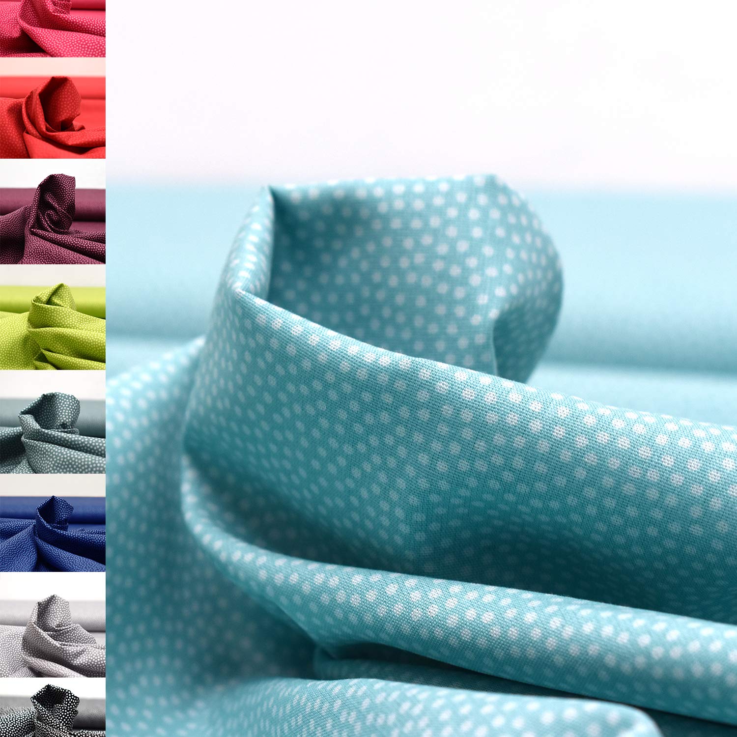 MAGAM-Stoffe Keno Tupfen Baumwollstoff Oeko-Tex Meterware 50cm (02. Orange)