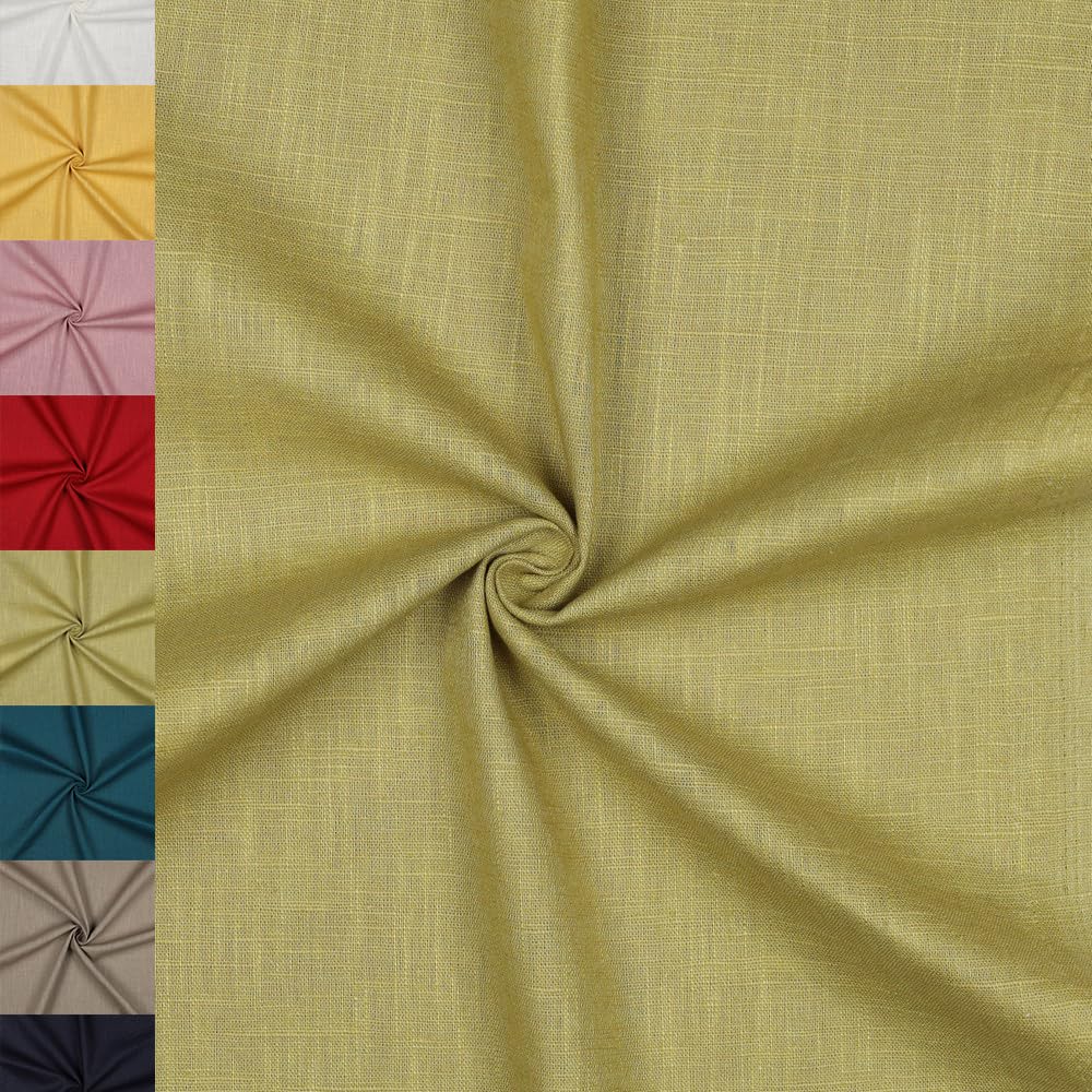 MAGAM-Stoffe Julia 100% Leinen Stoff uni Oeko-Tex Meterware 50cm (14. Helles beige)
