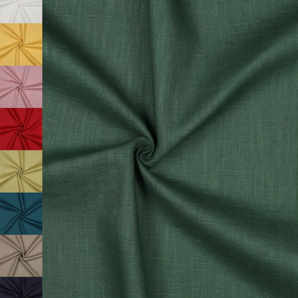 MAGAM-Stoffe Julia 100% Leinen Stoff uni Oeko-Tex Meterware 50cm (14. Helles beige)