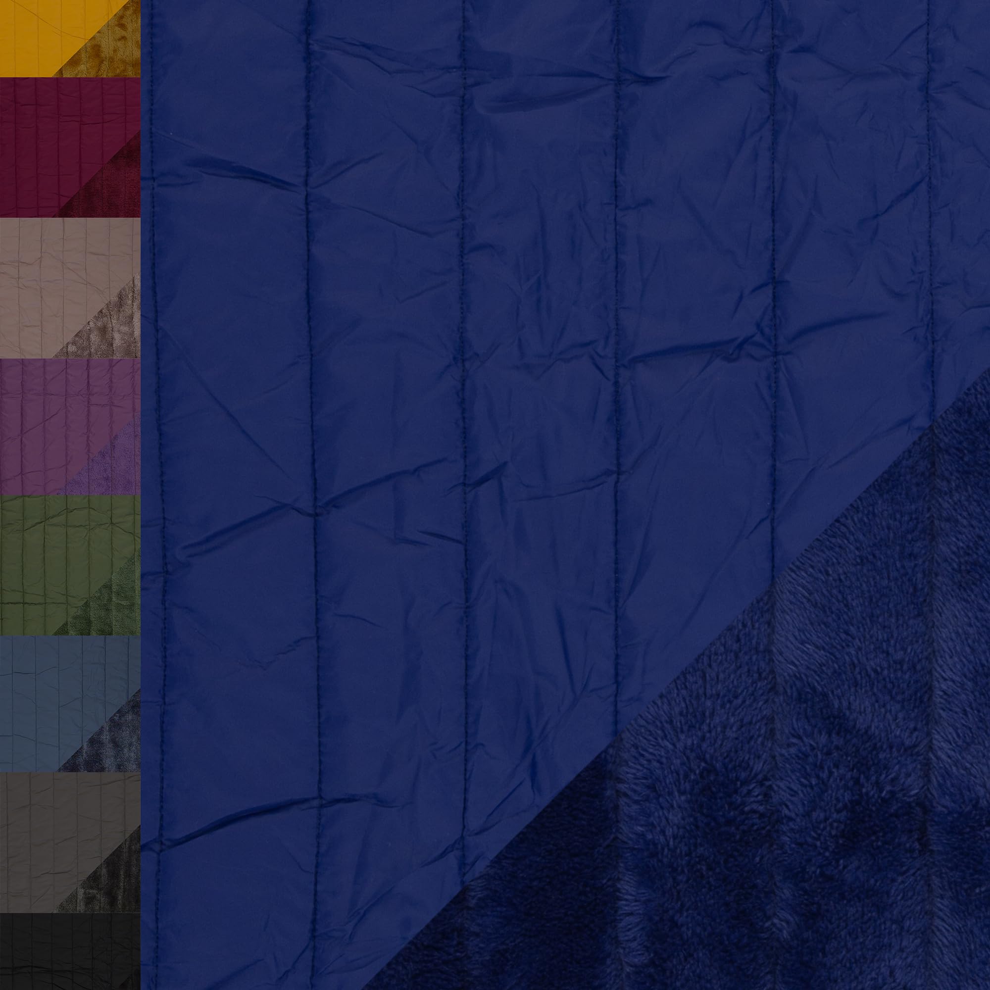 MAGAM-Stoffe Stepper warmer weicher Steppstoff mit Plüsch Meterware ab 50cm (01. Ocker gelb)