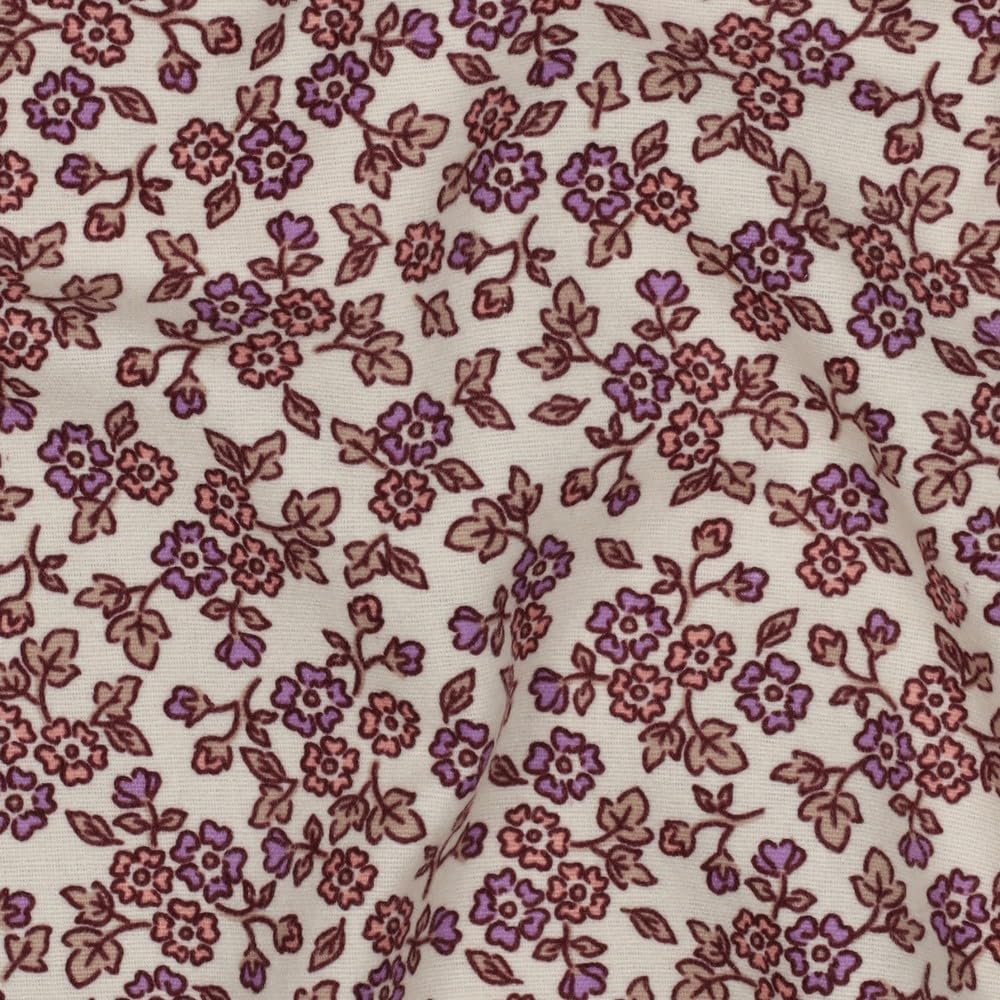 MAGAM-Stoffe Aberdeen Mode Stoff Denim Jeans Flanell Meterware 50cm (Dino weiß)