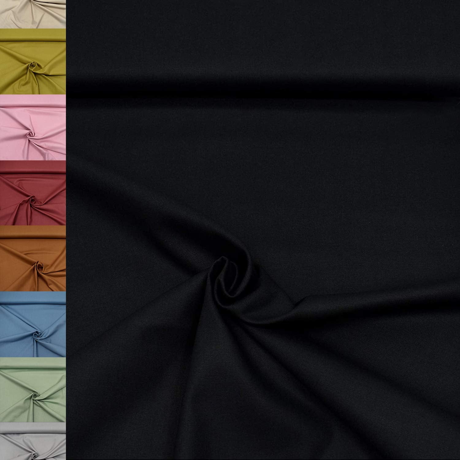 MAGAM-Stoffe Dylan weicher Canvas Baumwollstoff Kleidung Polsterstoff Meterware 50cm (12. Dunkelblau)