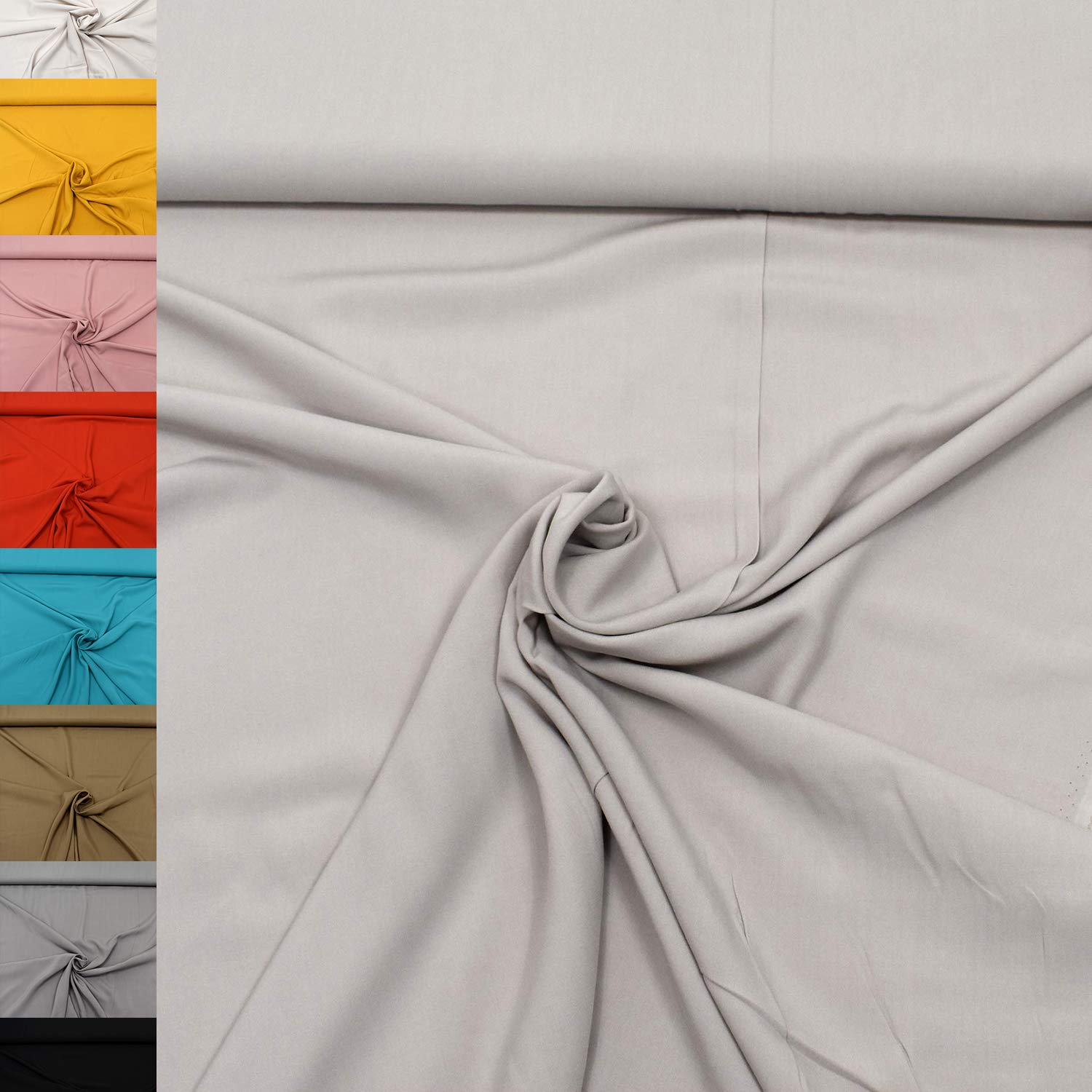 MAGAM-Stoffe Andrea Viskosestoff 100% Viskose uni Oeko-Tex Meterware 50cm (18. Lachs)