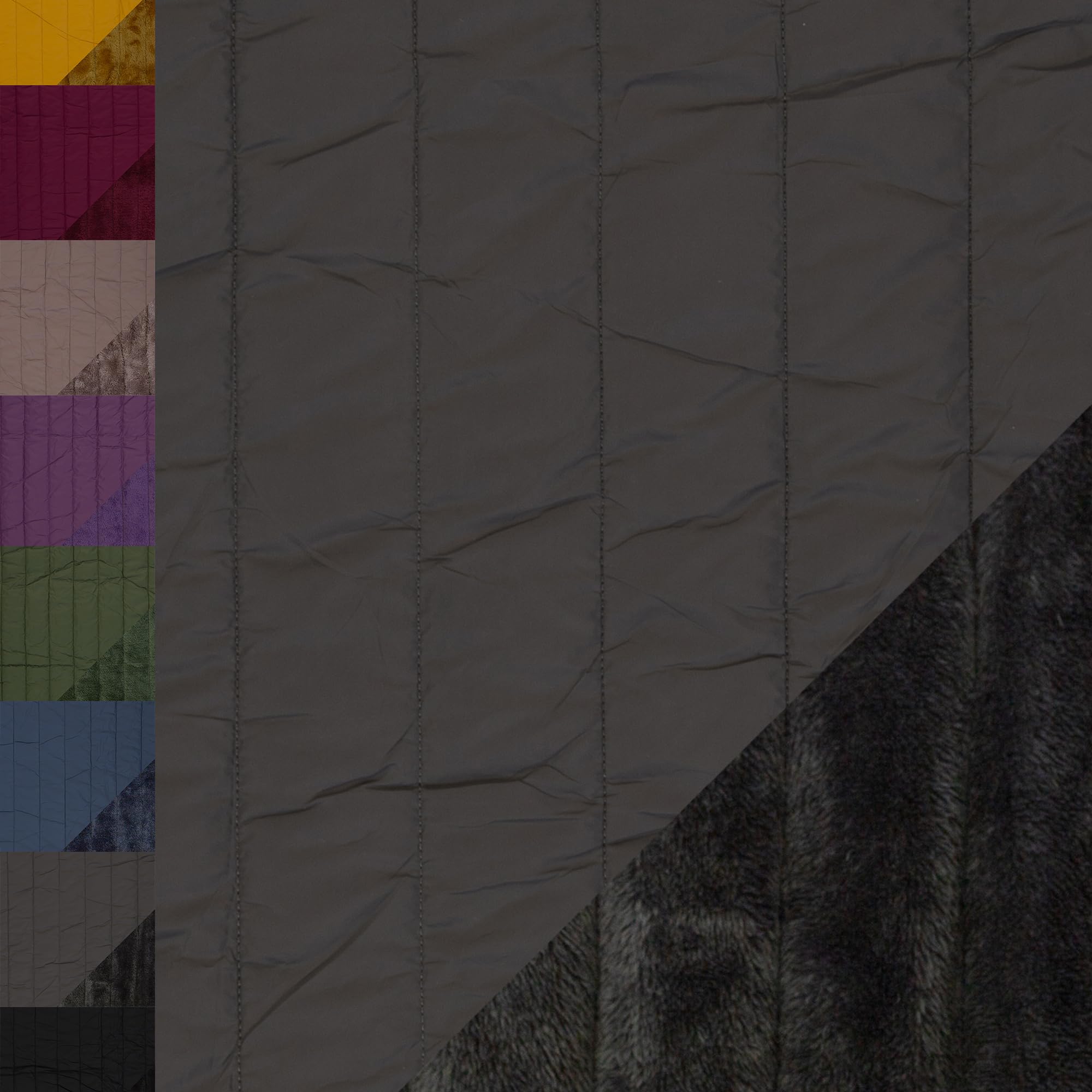 MAGAM-Stoffe Stepper warmer weicher Steppstoff mit Plüsch Meterware ab 50cm (01. Ocker gelb)