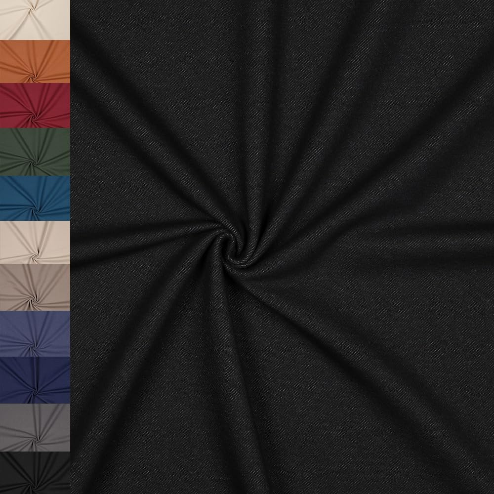 MAGAM-Stoffe Jonas Stretchjeans uni Denim Jeansstoff OEKO-TEX Meterware 50cm (01. Natur weiß)