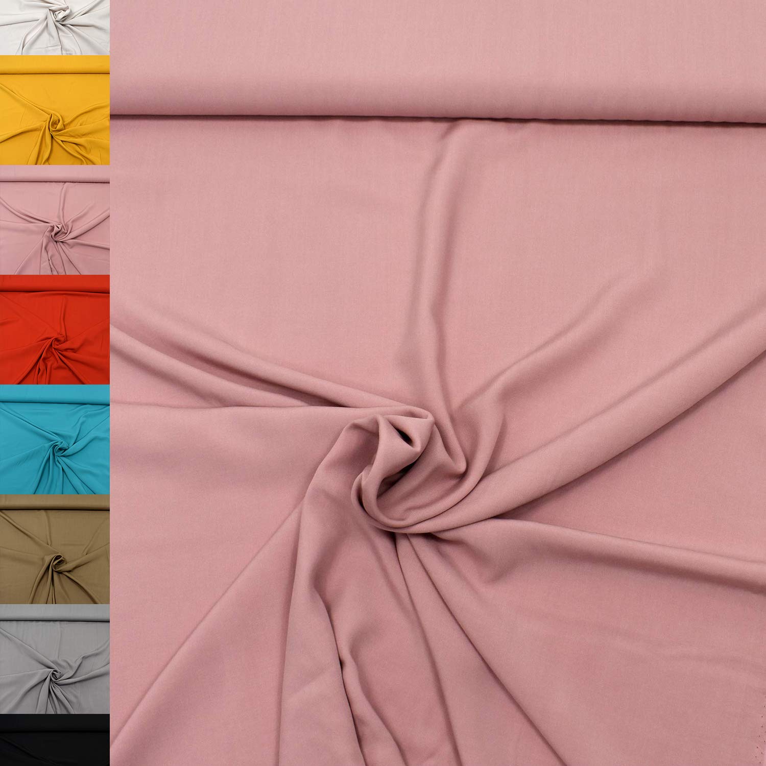 MAGAM-Stoffe Andrea Viskosestoff 100% Viskose uni Oeko-Tex Meterware 50cm (18. Lachs)