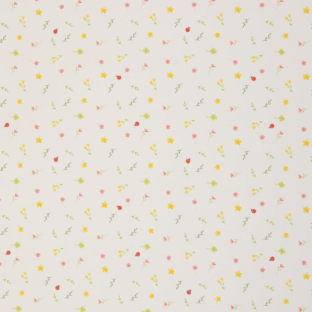 MAGAM-Stoffe Emma Blumen Baumwollstoff ÖKO-TEX Meterware ab 50cm (Marienkäfer)