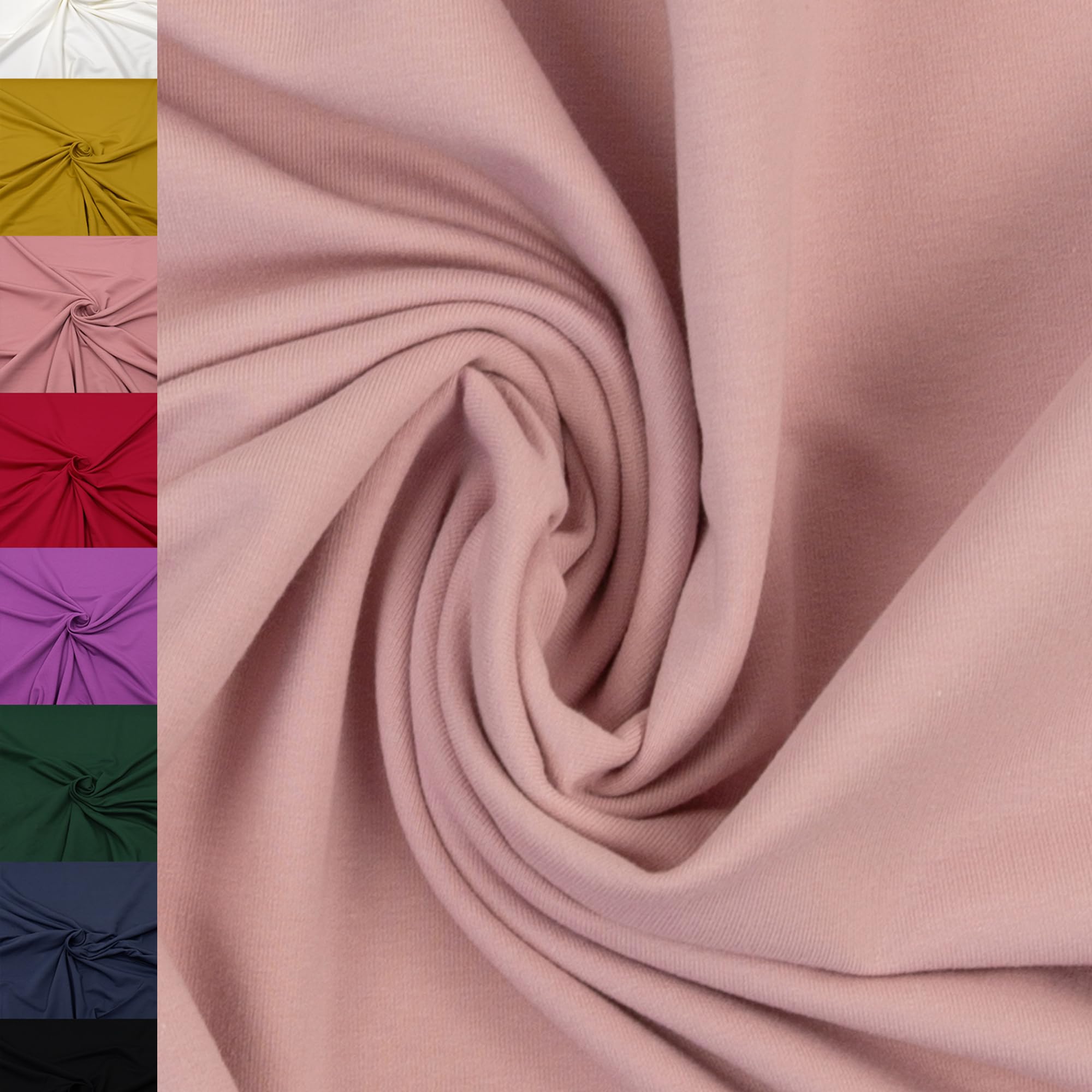 MAGAM-Stoffe Finn Jersey Stoff uni Oeko-Tex Meterware 50cm (29. Dunkelgrau)