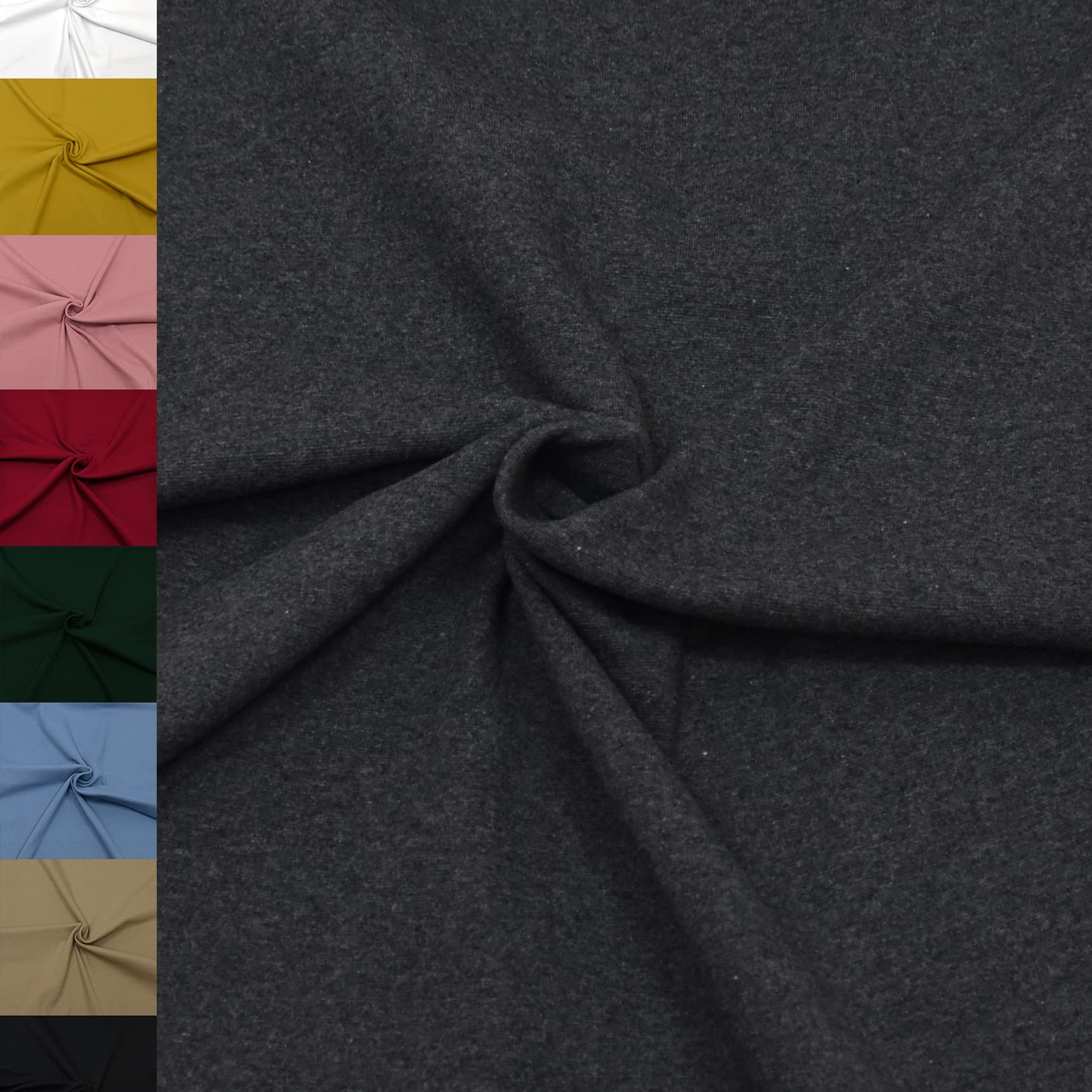 MAGAM-Stoffe Noah Bündchenstoff Feinstrick uni Oeko-Tex Meterware 50cm (18. Aqua türkis)