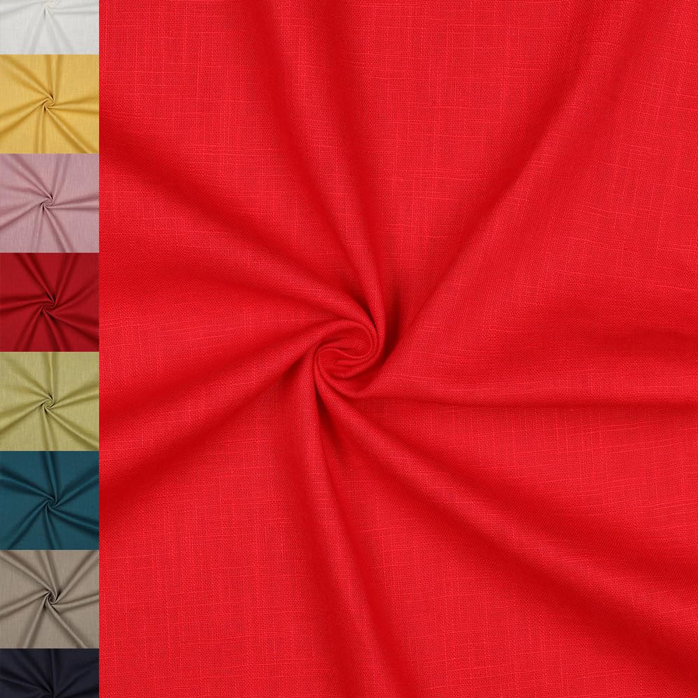 MAGAM-Stoffe Julia 100% Leinen Stoff uni Oeko-Tex Meterware 50cm (14. Helles beige)