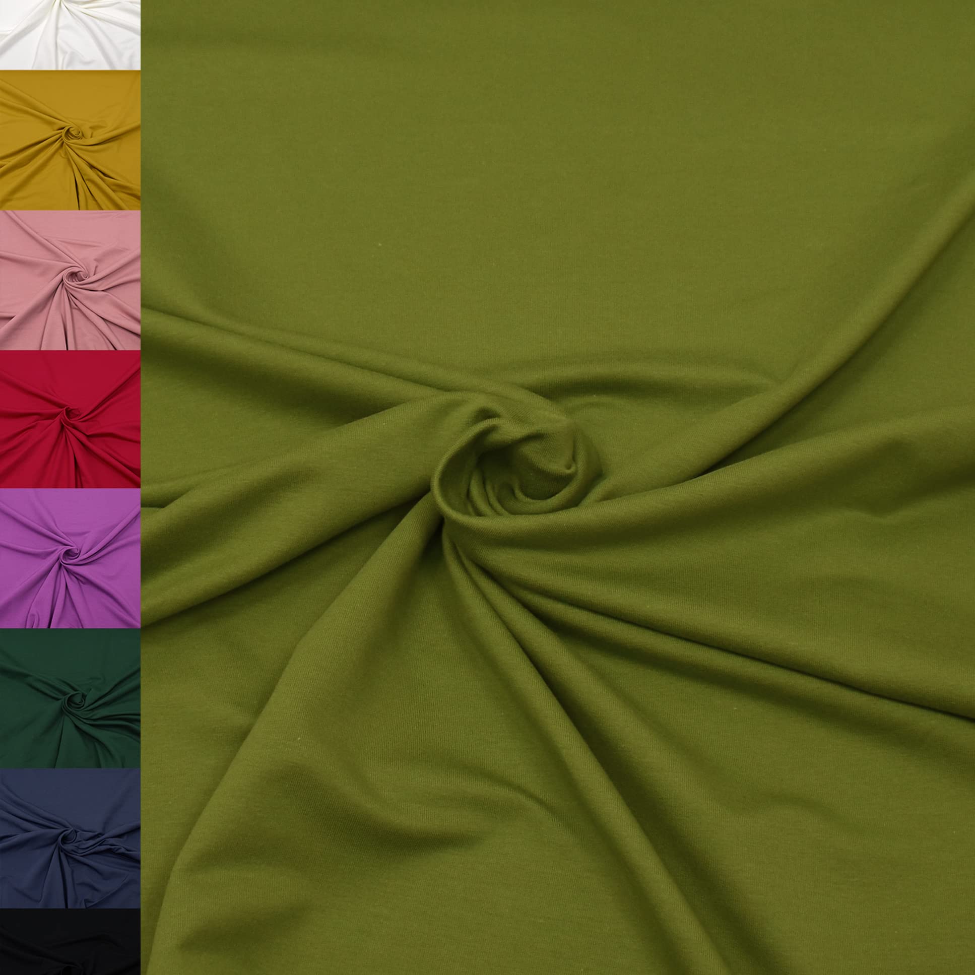 MAGAM-Stoffe Finn Jersey Stoff uni Oeko-Tex Meterware 50cm (29. Dunkelgrau)