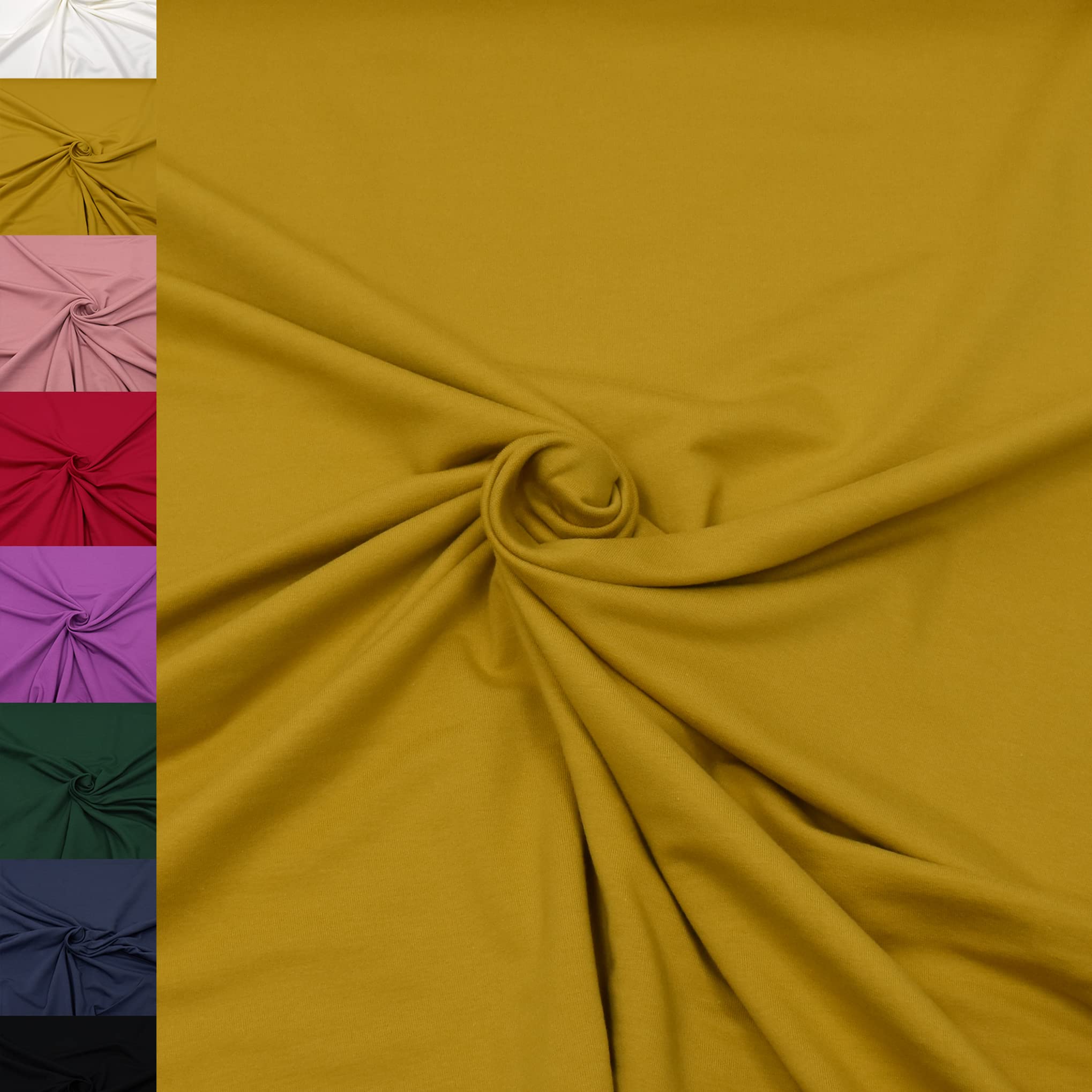 MAGAM-Stoffe Finn Jersey Stoff uni Oeko-Tex Meterware 50cm (29. Dunkelgrau)