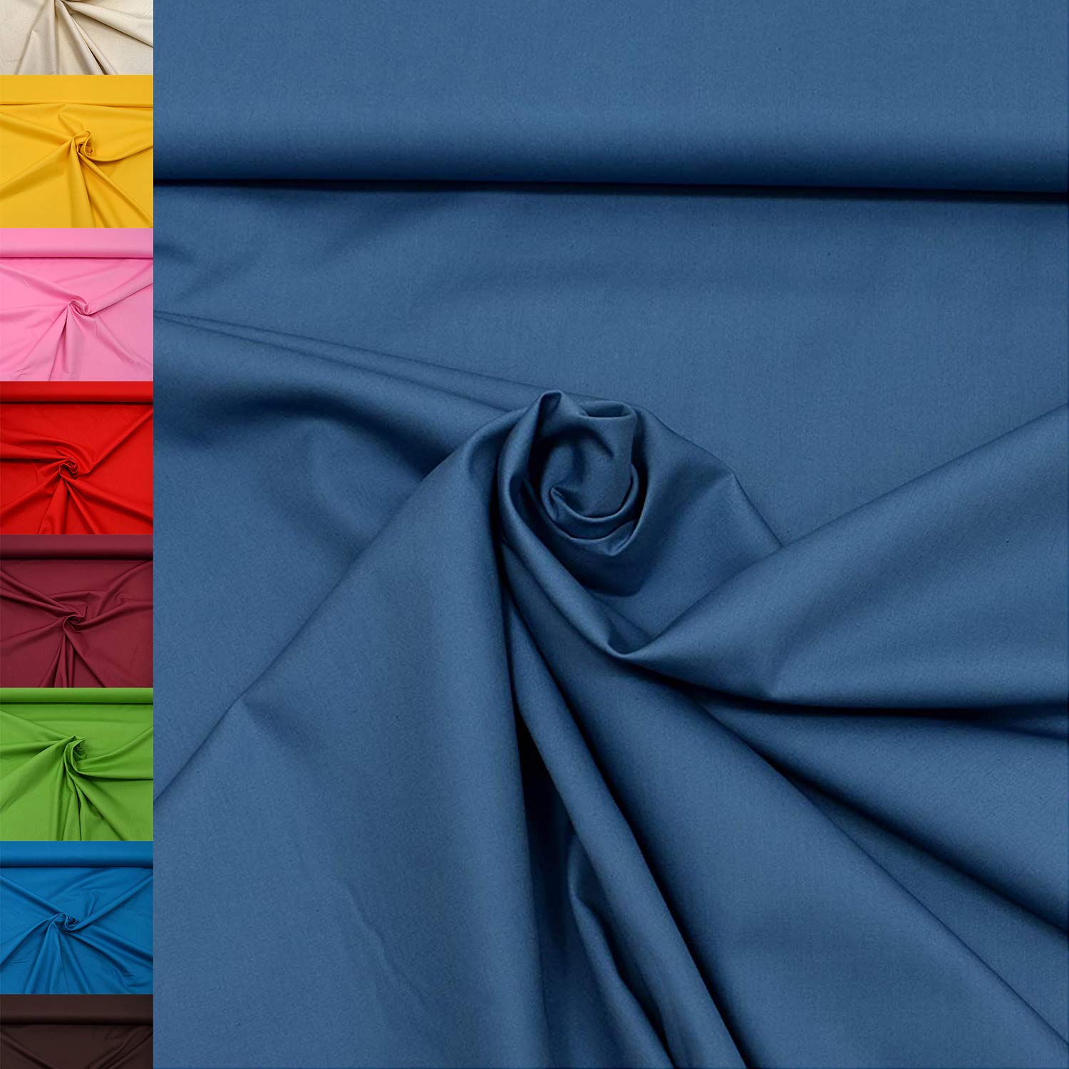 MAGAM-Stoffe Sophie Baumwollstoff Uni 100% Baumwolle Oeko-Tex Meterware 50cm (11. Rosenholz)