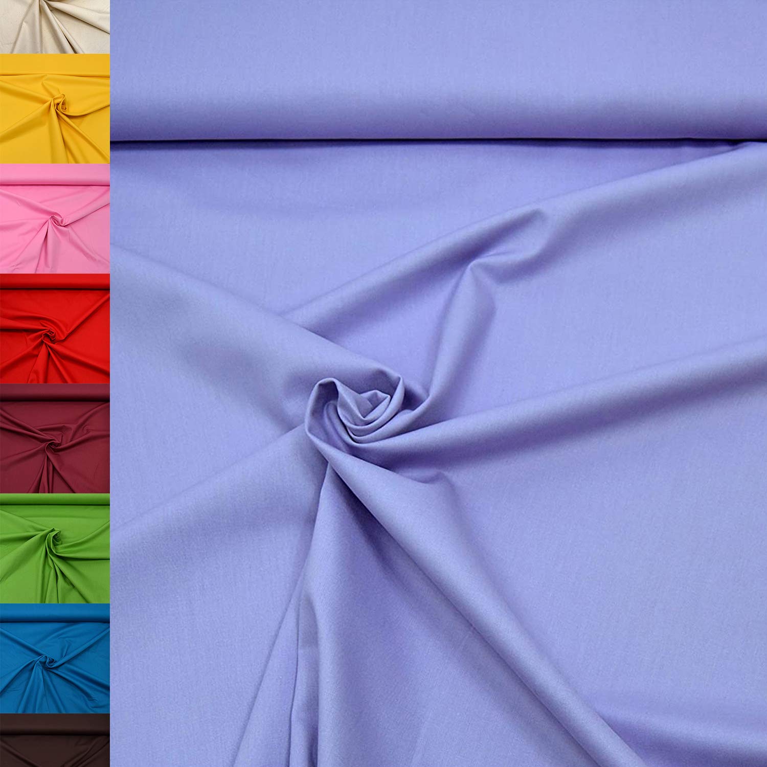 MAGAM-Stoffe Sophie Baumwollstoff Uni 100% Baumwolle Oeko-Tex Meterware 50cm (11. Rosenholz)