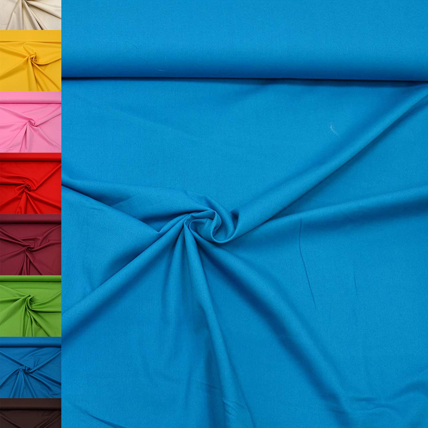 MAGAM-Stoffe Sophie Baumwollstoff Uni 100% Baumwolle Oeko-Tex Meterware 50cm (11. Rosenholz)