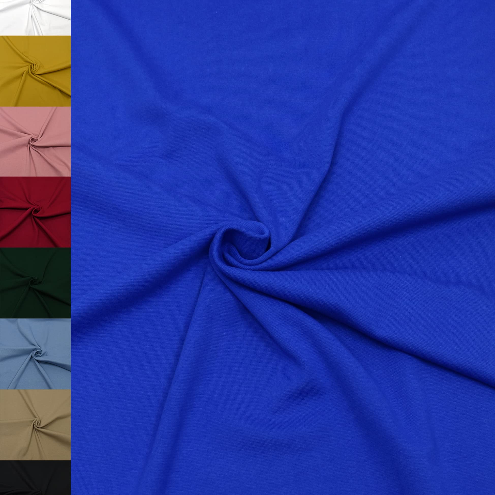 MAGAM-Stoffe Noah Bündchenstoff Feinstrick uni Oeko-Tex Meterware 50cm (18. Aqua türkis)