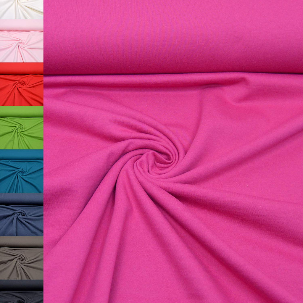 MAGAM-Stoffe Ben Sweatstoff Uni innen Angeraut und weich Meterware ab 50cm (03. Gelb)