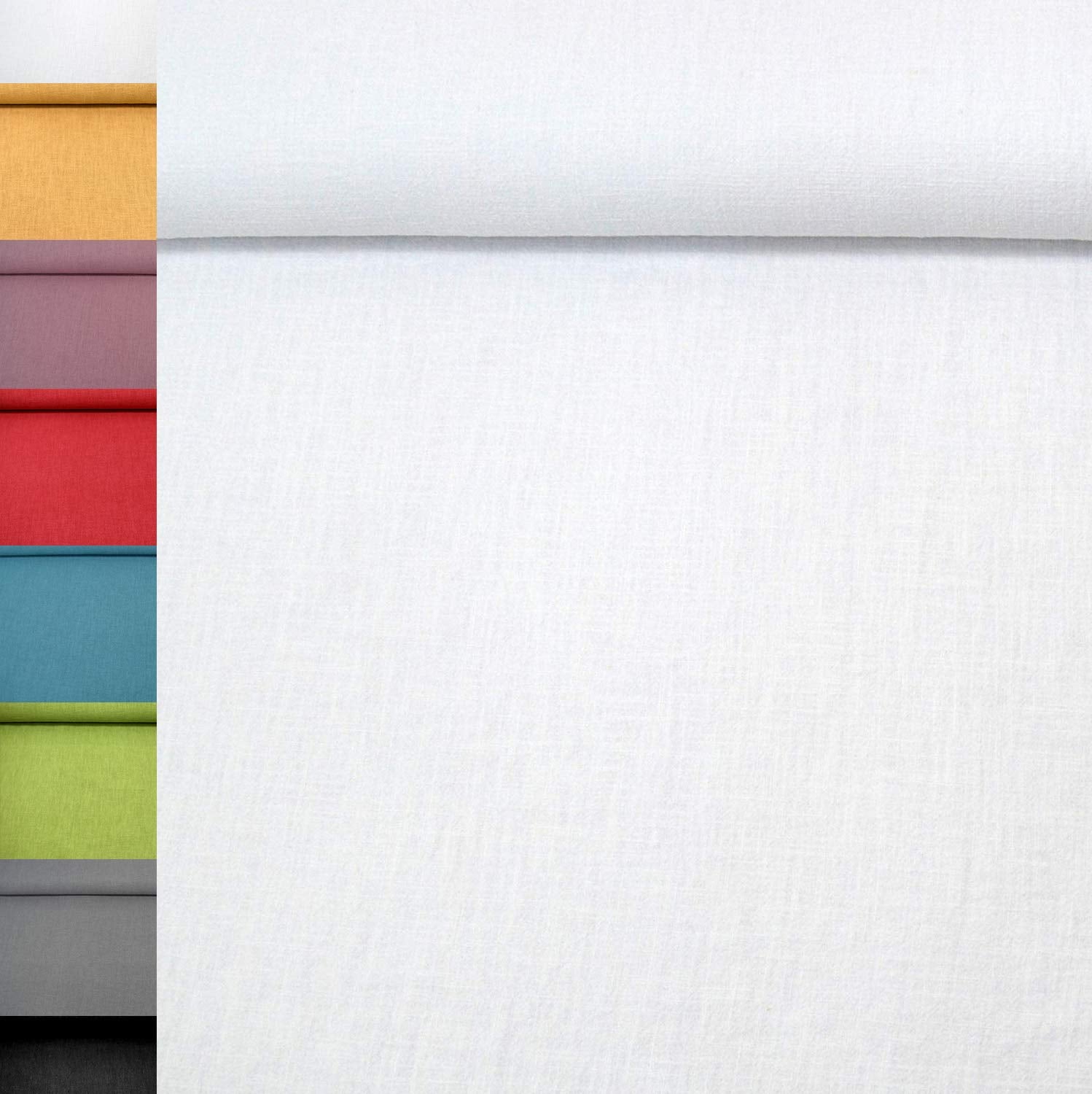 MAGAM-Stoffe Helena Bauernleinen 100% Leinen Stoff Uni Oeko-Tex Meterware 50cm (13. Schwarz)