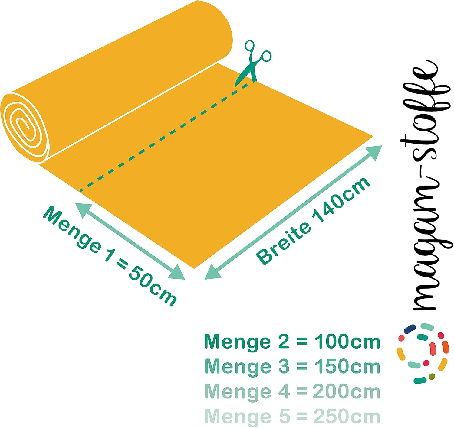 MAGAM-Stoffe Leoni Stretch Breitcord Cordstoff Bekleidung Möbel Meterware 50cm (01. Natur weiß)
