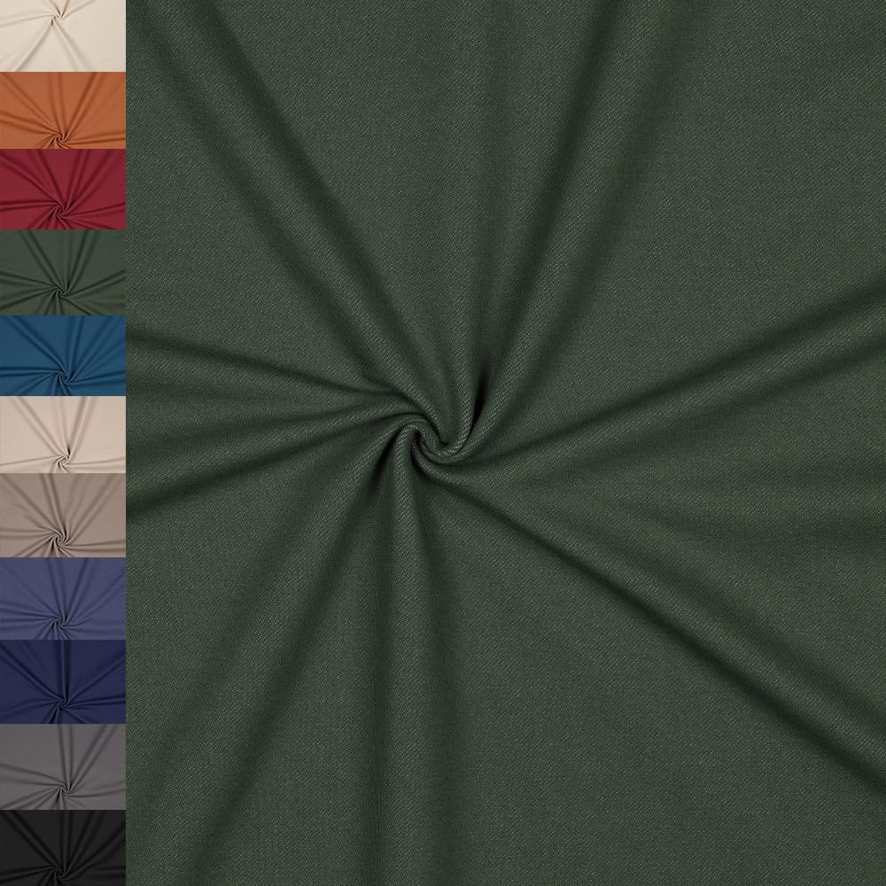 MAGAM-Stoffe Jonas Stretchjeans uni Denim Jeansstoff OEKO-TEX Meterware 50cm (01. Natur weiß)