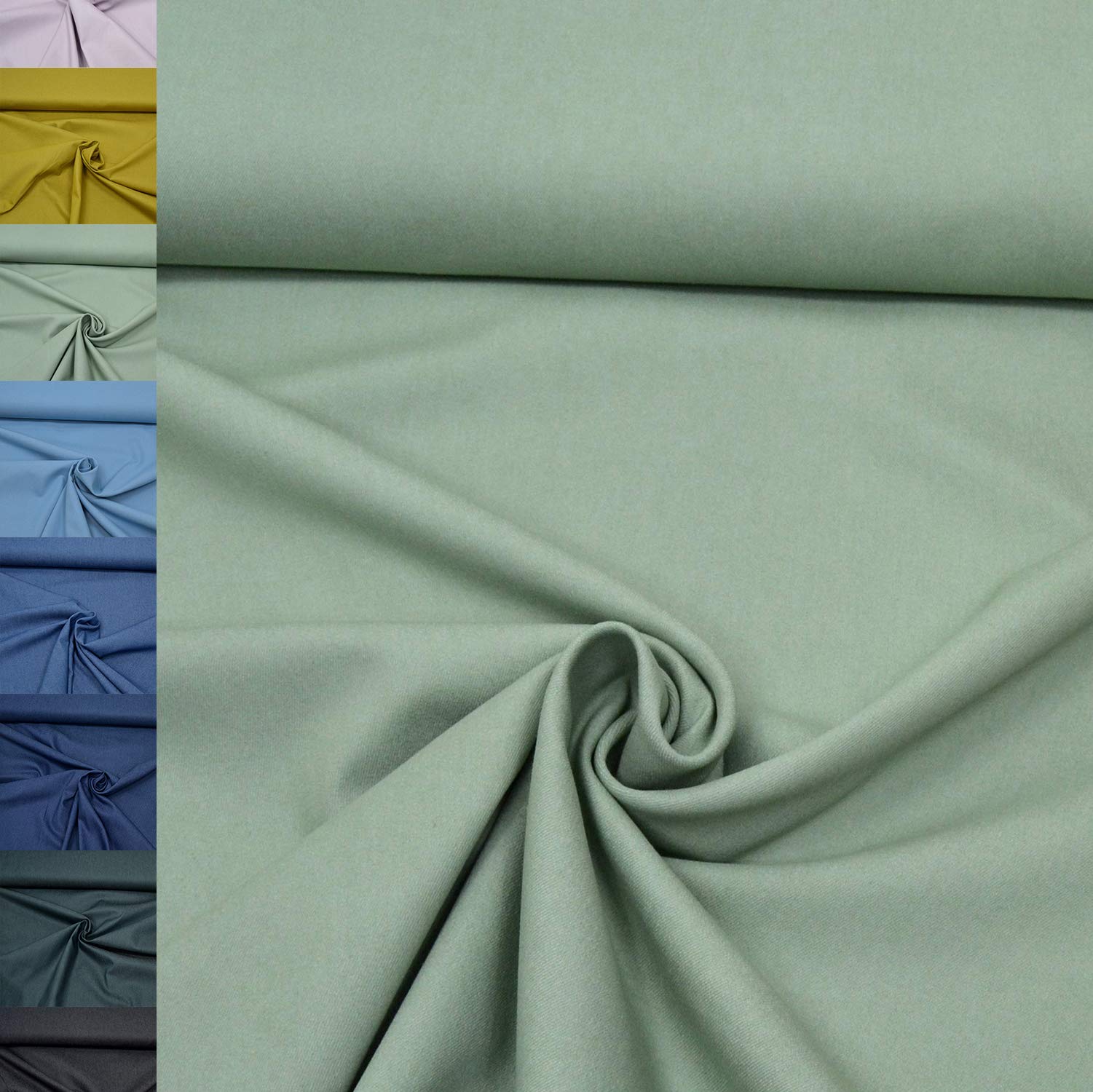 MAGAM-Stoffe Henri fester Jeansstoff uni Denim OEKO-TEX Meterware 50cm (13. Grau)