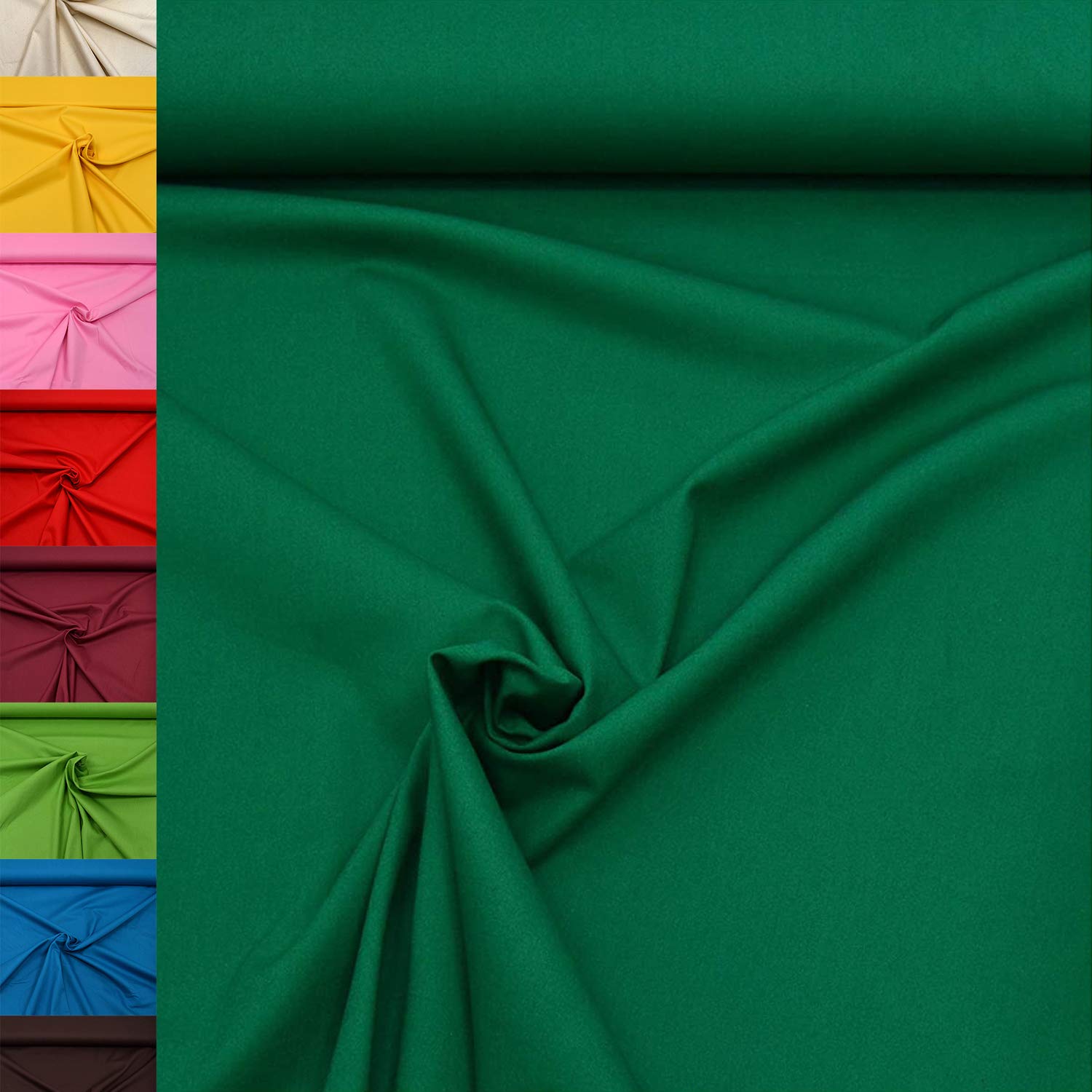 MAGAM-Stoffe Sophie Baumwollstoff Uni 100% Baumwolle Oeko-Tex Meterware 50cm (11. Rosenholz)