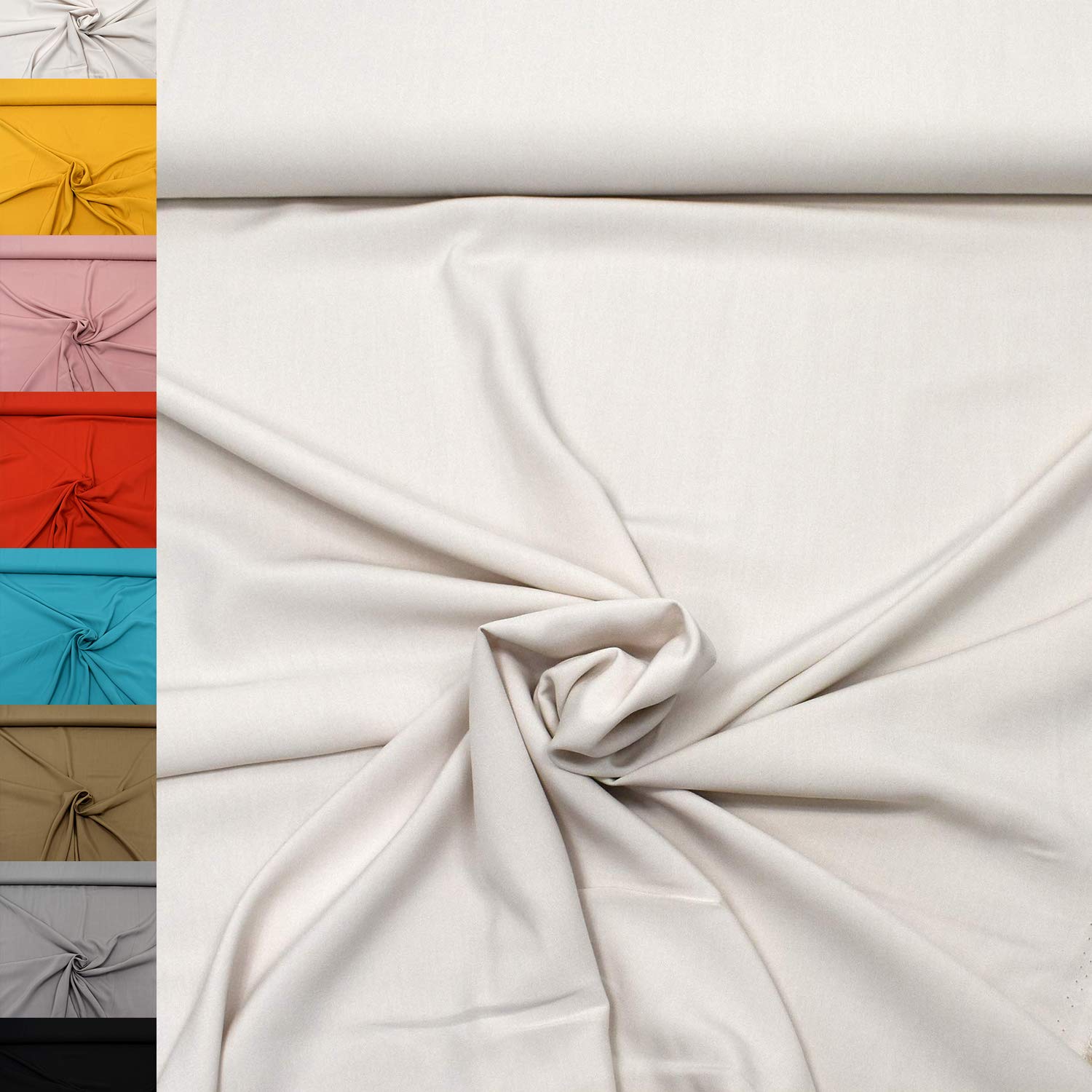 MAGAM-Stoffe Andrea Viskosestoff 100% Viskose uni Oeko-Tex Meterware 50cm (18. Lachs)