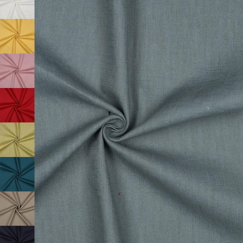 MAGAM-Stoffe Julia 100% Leinen Stoff uni Oeko-Tex Meterware 50cm (14. Helles beige)