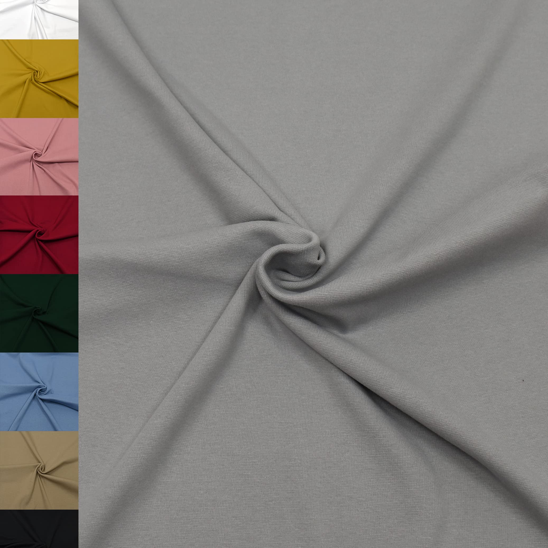 MAGAM-Stoffe Noah Bündchenstoff Feinstrick uni Oeko-Tex Meterware 50cm (18. Aqua türkis)