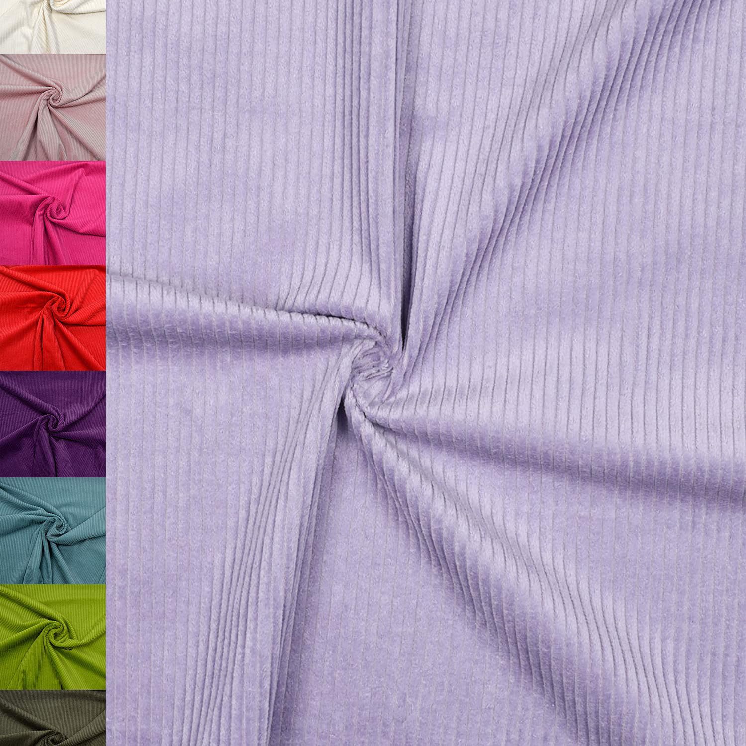 MAGAM-Stoffe Yanis Breitcord Cordstoff 100% Baumwolle Bekleidung Möbel Meterware 50cm (01. Warm gelb)