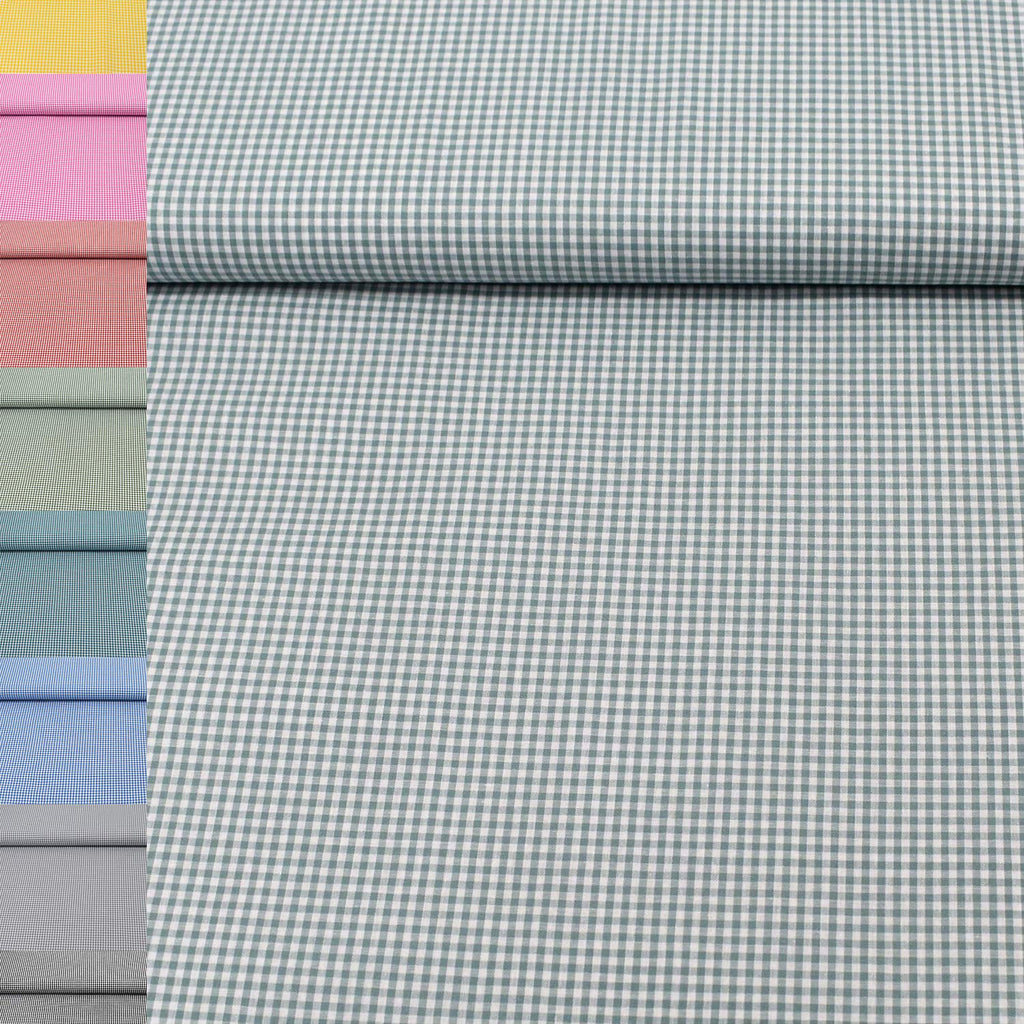 MAGAM-Stoffe Mona Vichy-Karo klein Baumwollstoff Oeko-Tex Meterware 50cm (20. Schwarz)