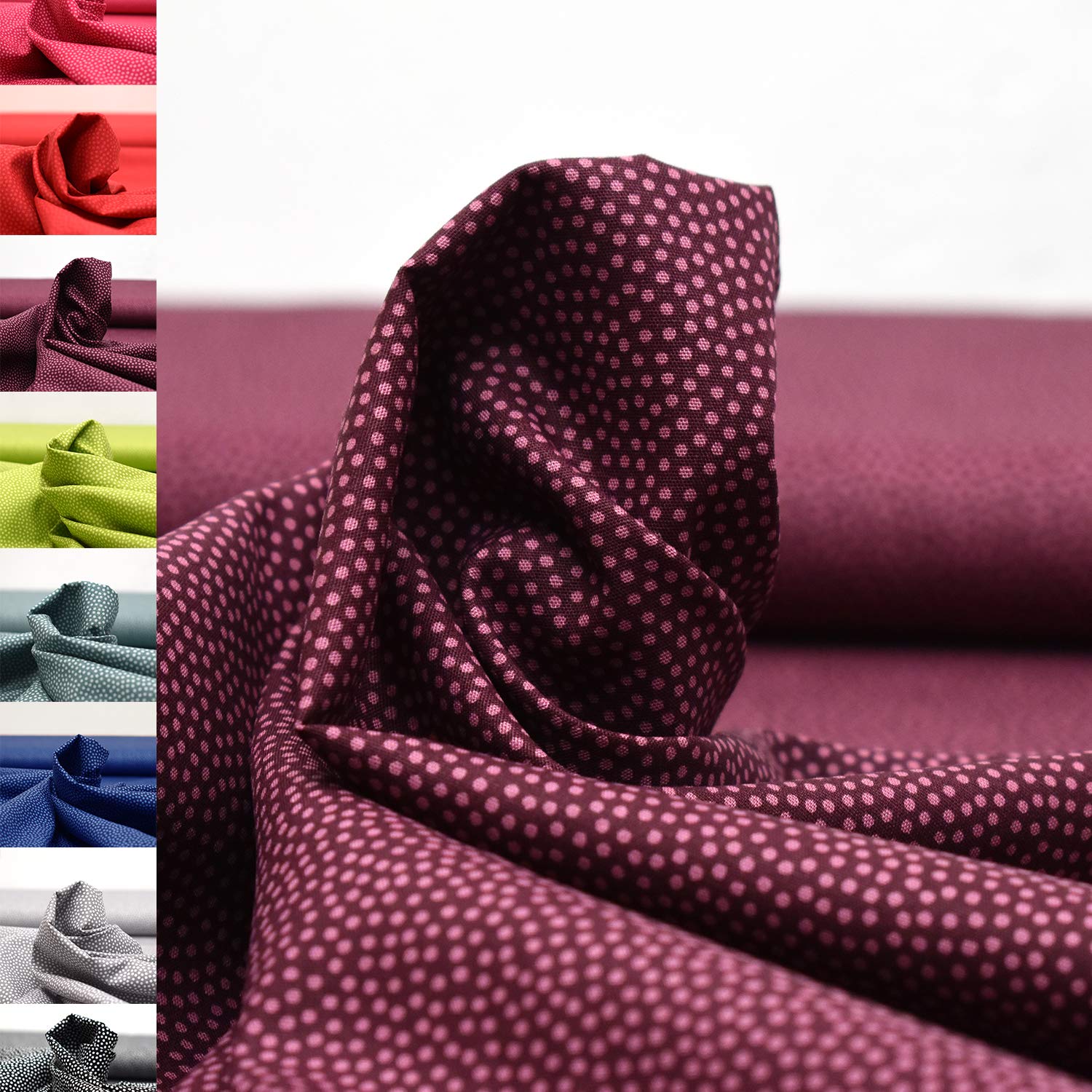 MAGAM-Stoffe Keno Tupfen Baumwollstoff Oeko-Tex Meterware 50cm (02. Orange)