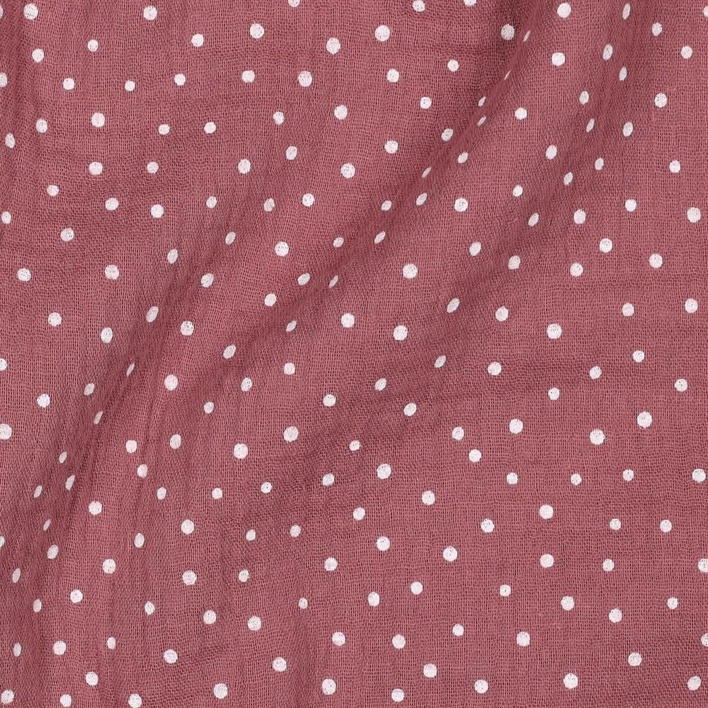 MAGAM-Stoffe Paul Musselin Mulltuch Kinder Baumwollstoff Oeko-Tex Meterware 50cm (Haselnuss & bunte Blätter)