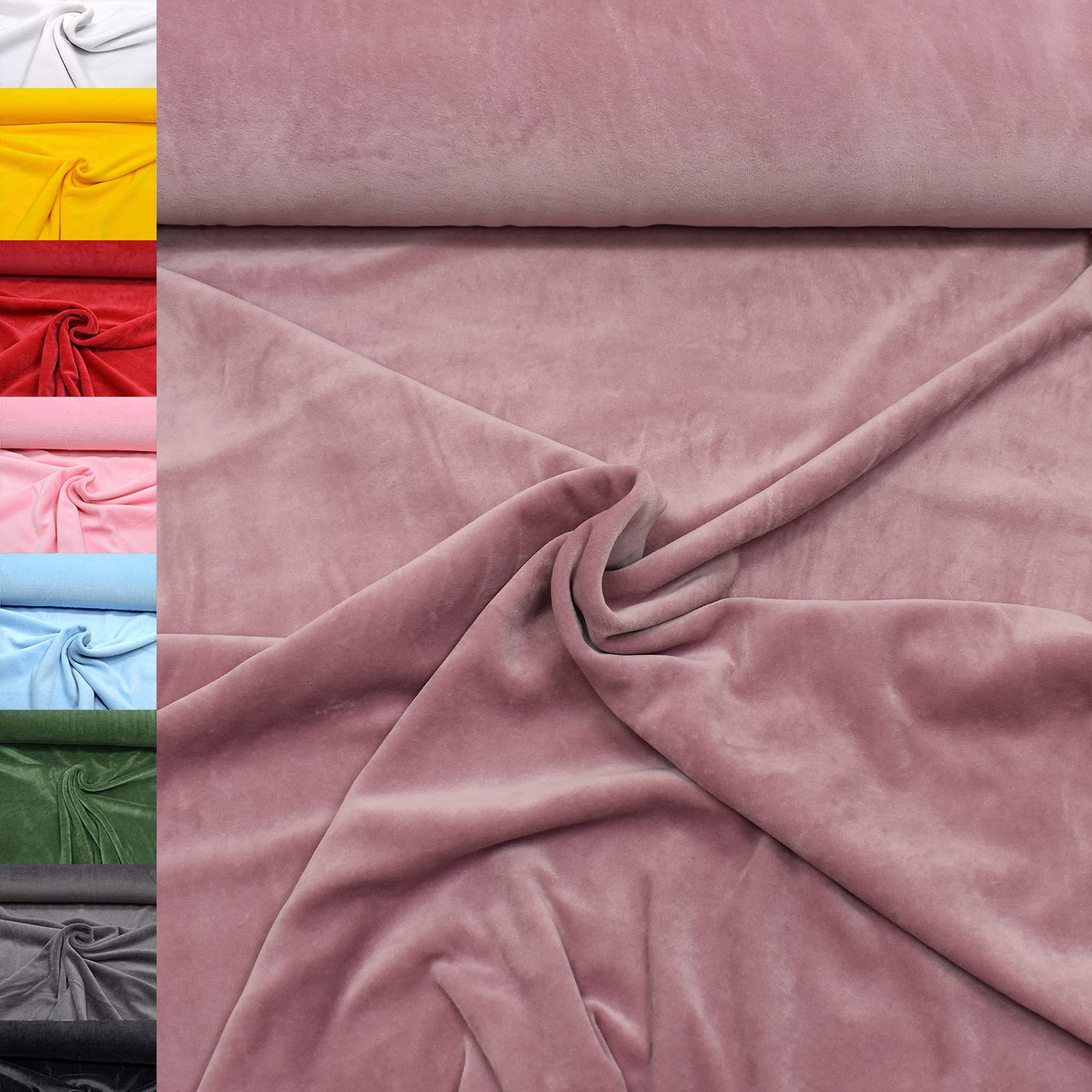 MAGAM-Stoffe Stella Nicki Stoff uni Oeko-Tex Meterware 50cm (32. Schwarz)