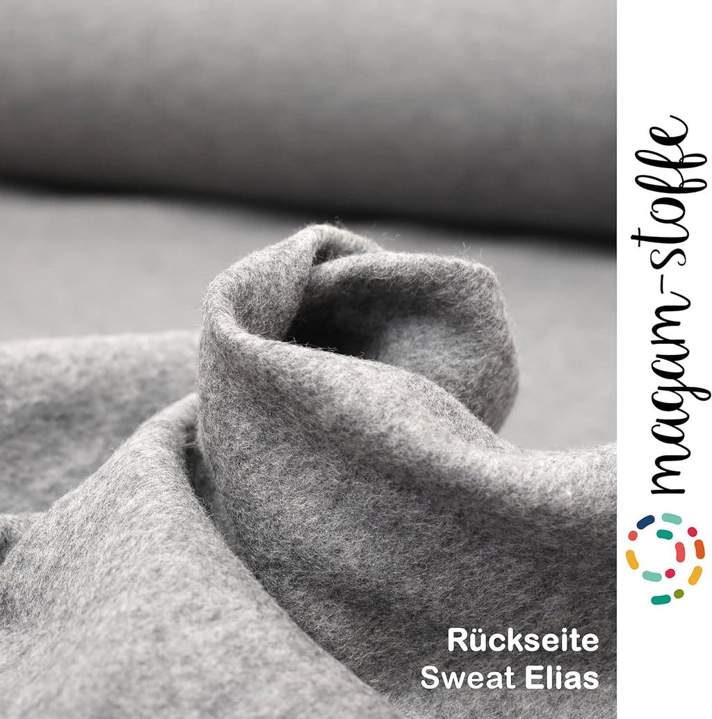 MAGAM-Stoffe Elias Sweatstoff uni innen angeraut und weich Meterware ab 50cm (02. Natur)