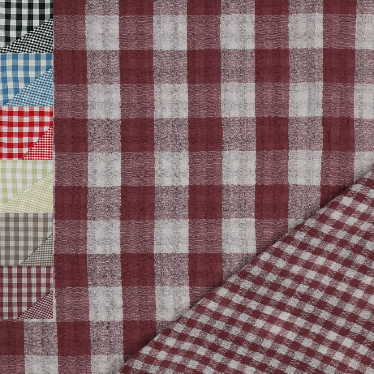 MAGAM-Stoffe Paul Musselin Mulltuch Kinder Baumwollstoff Oeko-Tex Meterware 50cm (Haselnuss & bunte Blätter)