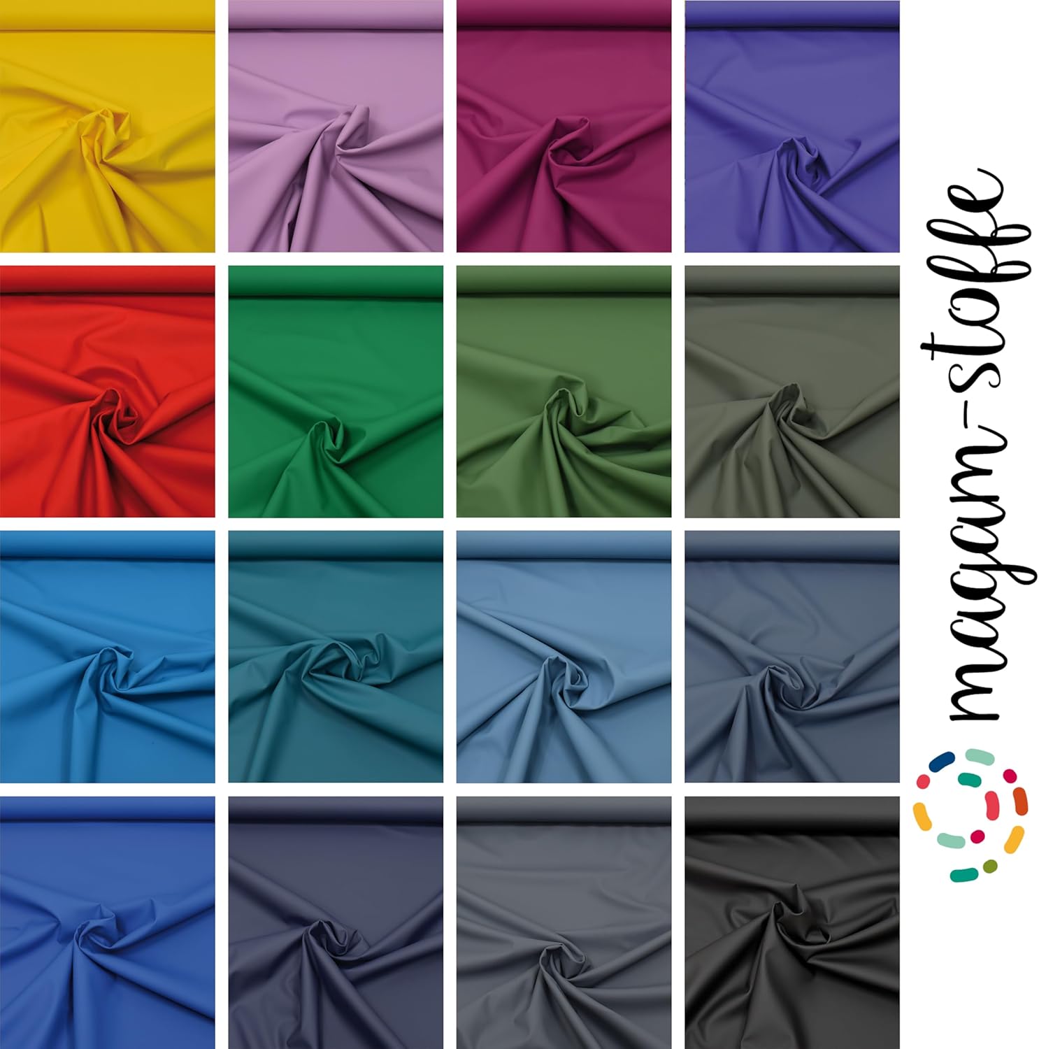 MAGAM-Stoffe Heike Regen Regenbekleidung-Stoff uni Meterware 50cm (03. Fuchsia pink)