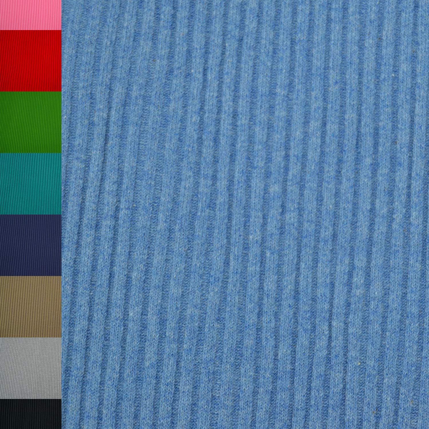 MAGAM-Stoffe Charly Schwerer Bündchenstoff Grobstrick uni Oeko-Tex Meterware 50cm (04. Gras-Grün)