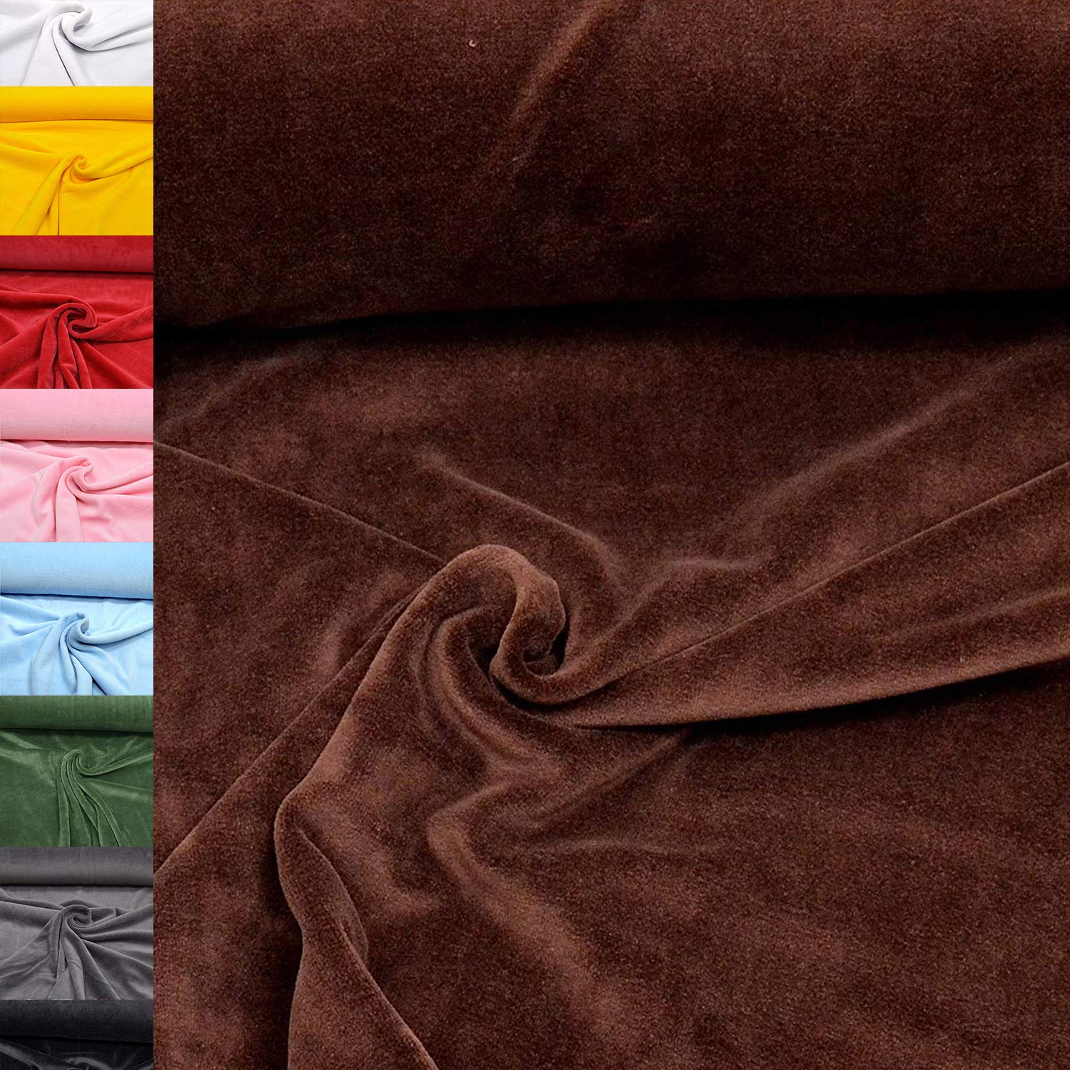 MAGAM-Stoffe Stella Nicki Stoff uni Oeko-Tex Meterware 50cm (32. Schwarz)