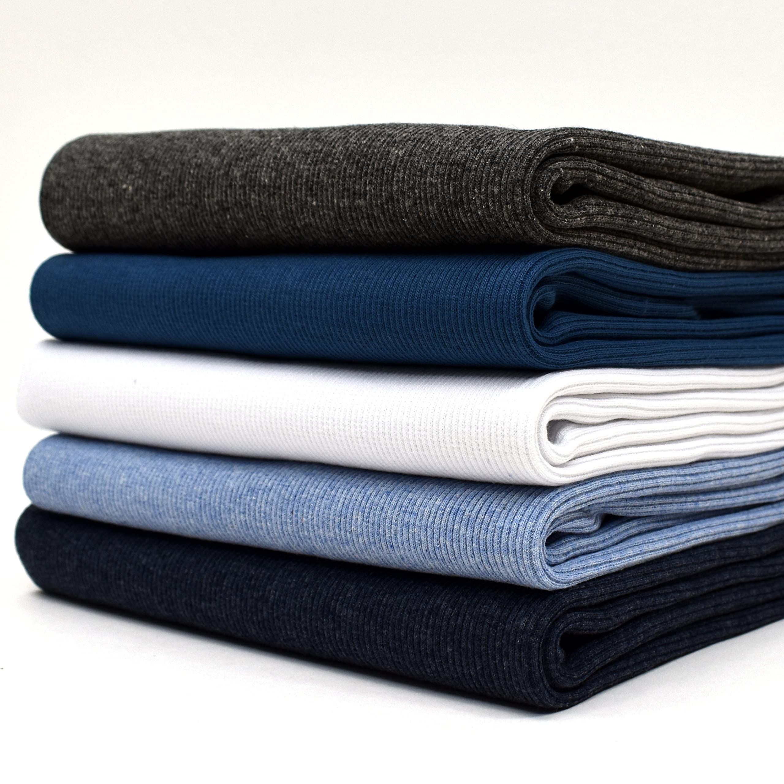 MAGAM-Stoffe Antonia Grobstrick Bündchenstoff Paket uni Oeko-Tex 5 Farben a 50cm (Best-Of)