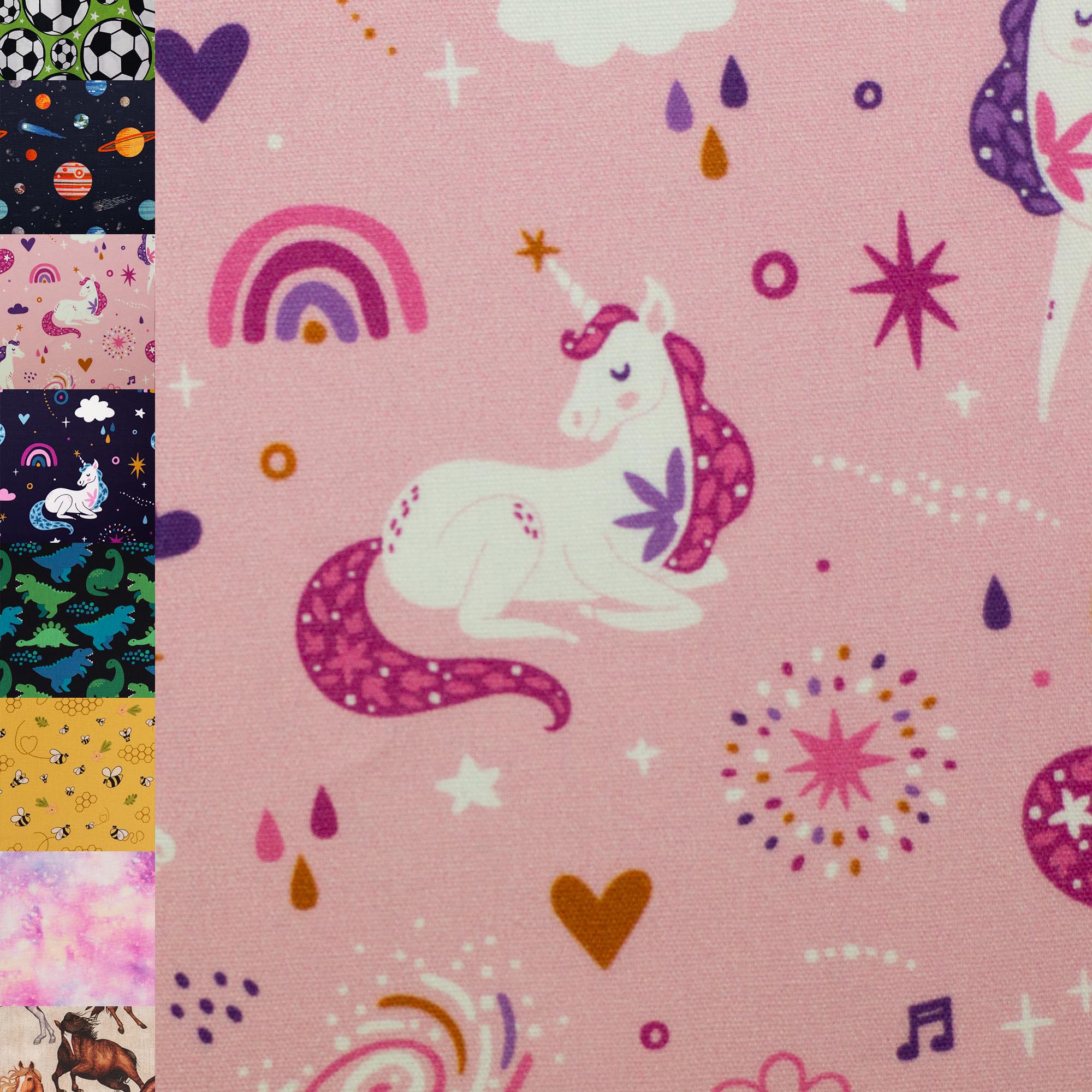 MAGAM-Stoffe Niklas Kinder Baumwollstoff ÖKO-TEX Meterware ab 50cm (Bienen gelb)