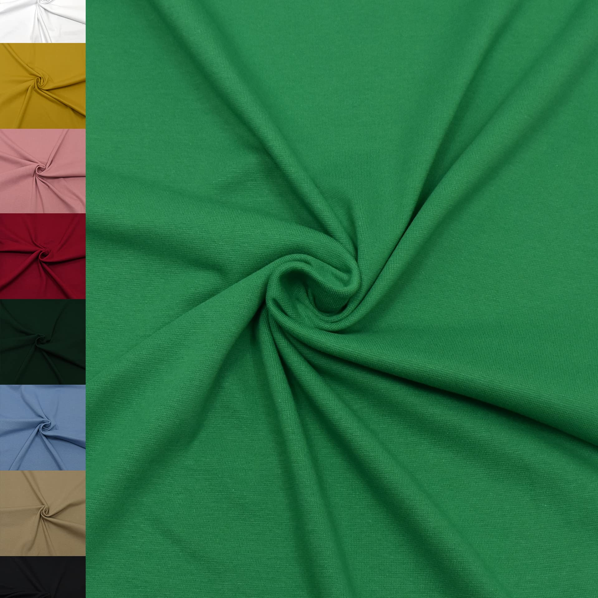 MAGAM-Stoffe Noah Bündchenstoff Feinstrick uni Oeko-Tex Meterware 50cm (18. Aqua türkis)