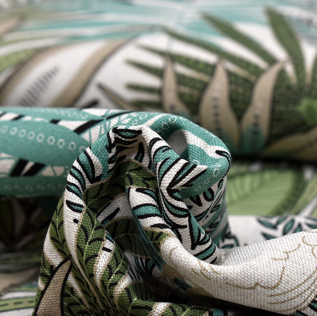 MAGAM-Stoffe Jasper Canvas Stoff Möbel Polsterstoff Oeko-Tex Meterware 50cm (Kakadu grün)