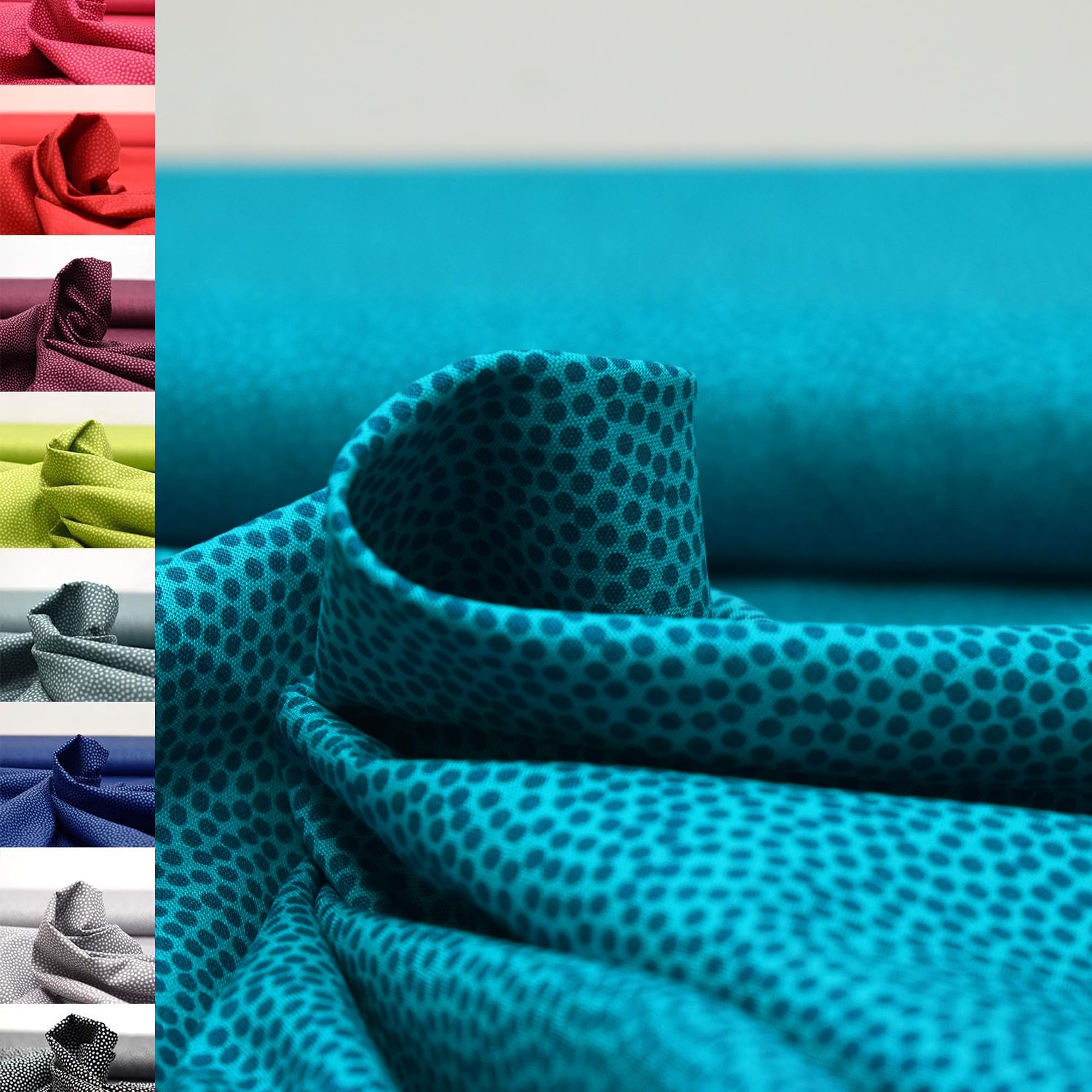 MAGAM-Stoffe Keno Tupfen Baumwollstoff Oeko-Tex Meterware 50cm (02. Orange)