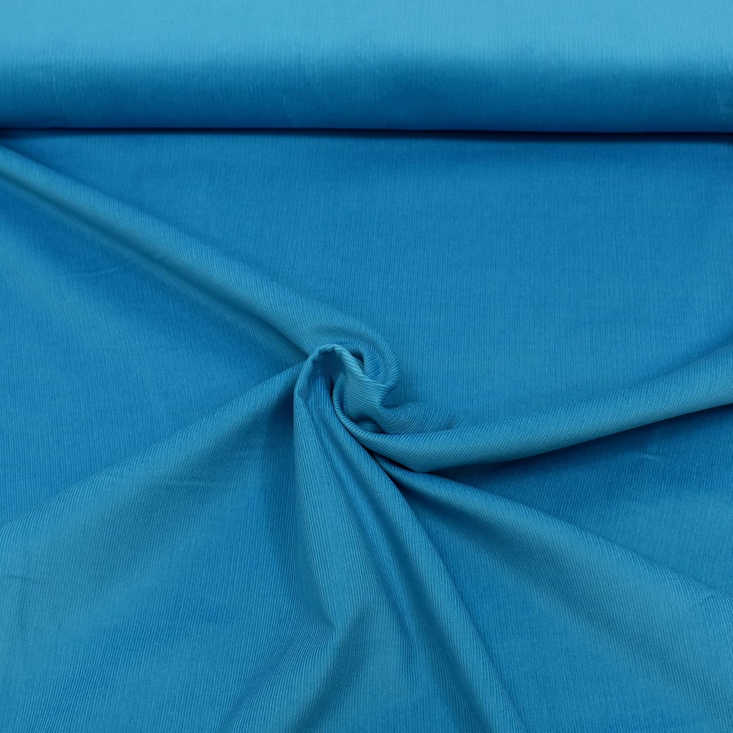 MAGAM-Stoffe Janus Feincord Stoff uni 100% Baumwolle Meterware 50cm (09. Delfin)