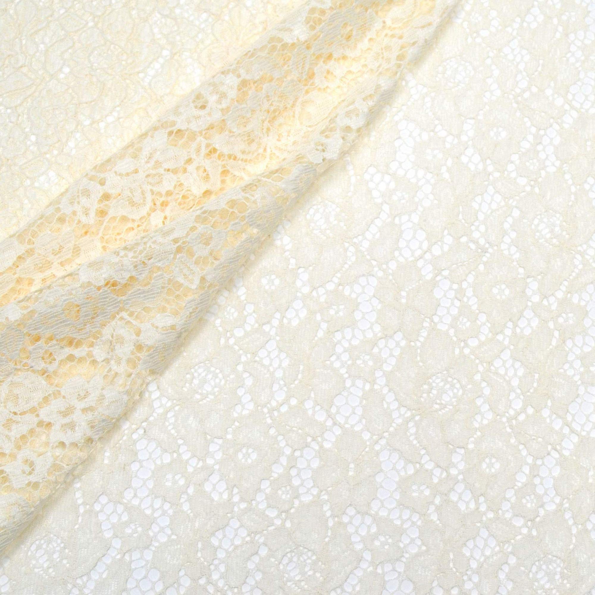 MAGAM-Stoffe Carmen Spitzenstoff Blumen-Spitze Bekleidung Deko Meterware 50cm (Mint)