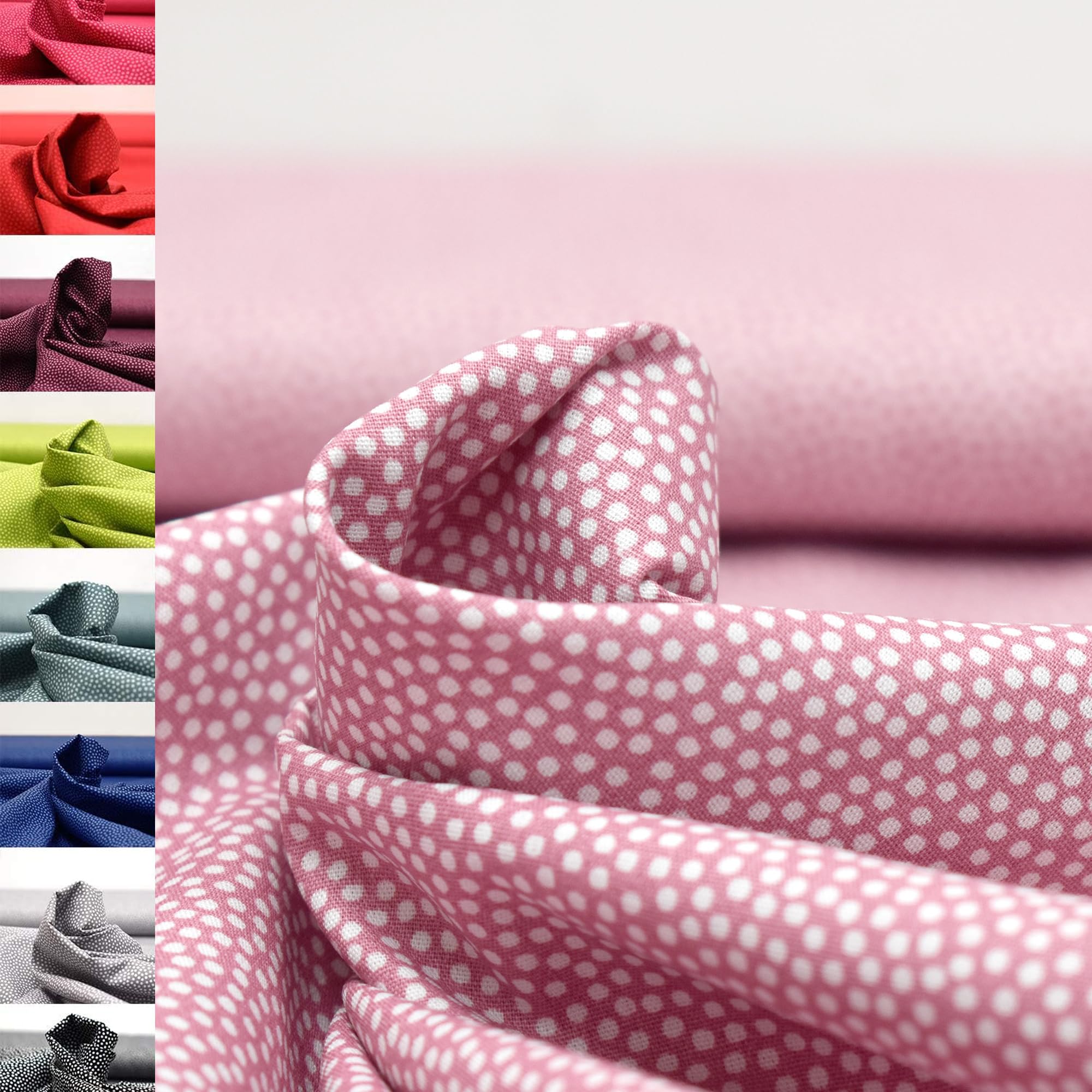 MAGAM-Stoffe Keno Tupfen Baumwollstoff Oeko-Tex Meterware 50cm (02. Orange)