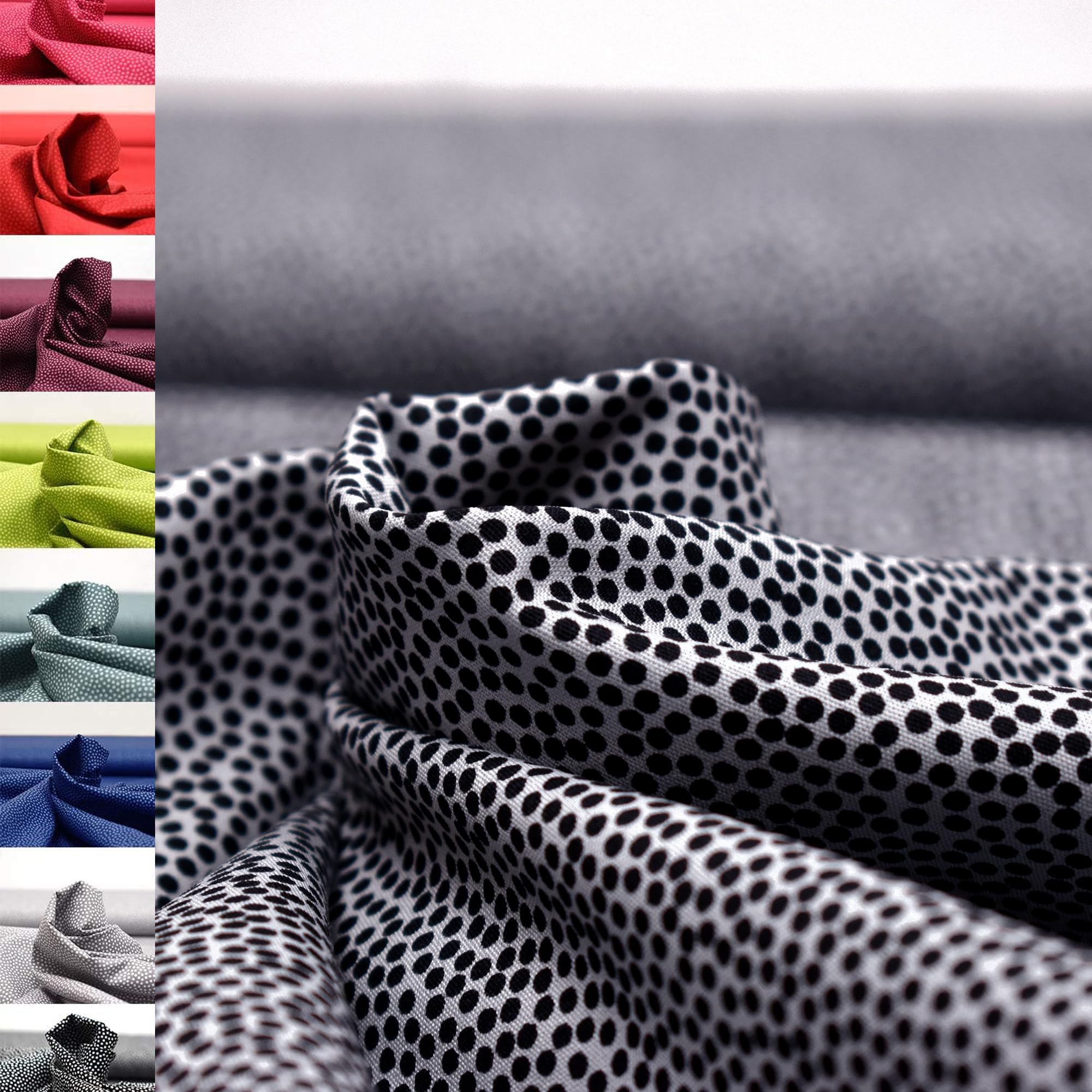 MAGAM-Stoffe Keno Tupfen Baumwollstoff Oeko-Tex Meterware 50cm (02. Orange)