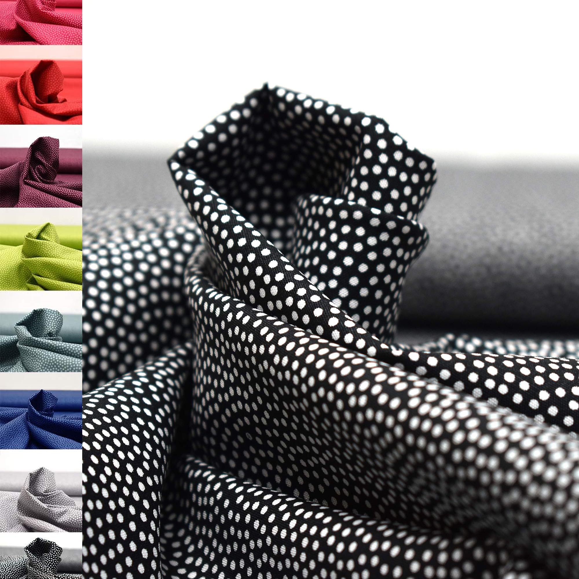 MAGAM-Stoffe Keno Tupfen Baumwollstoff Oeko-Tex Meterware 50cm (02. Orange)