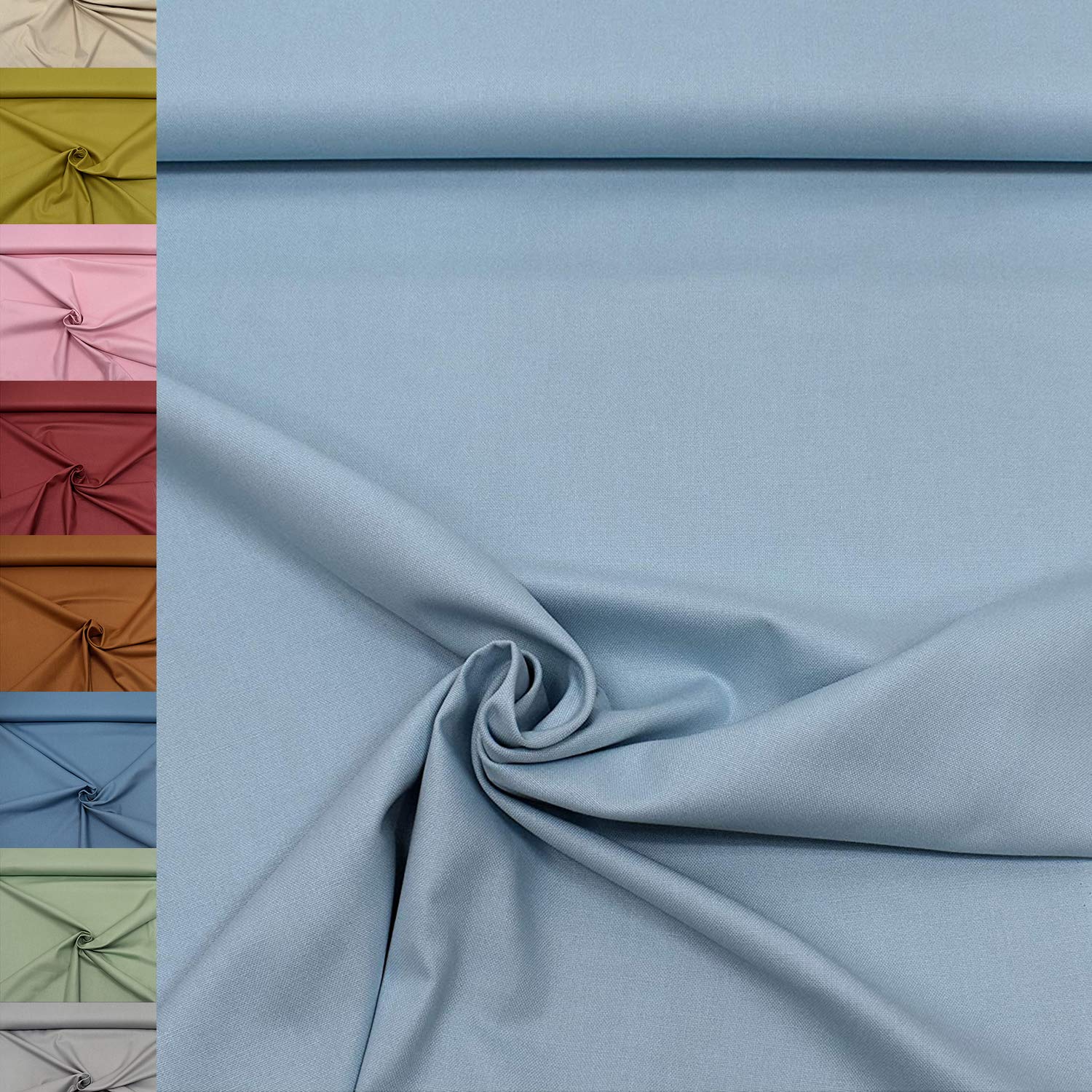 MAGAM-Stoffe Dylan weicher Canvas Baumwollstoff Kleidung Polsterstoff Meterware 50cm (12. Dunkelblau)